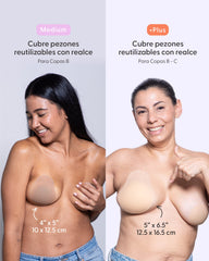 Kit Brasier Adhesivo Negro + Copas Para Levantar busto + Estuche - Nipskin®