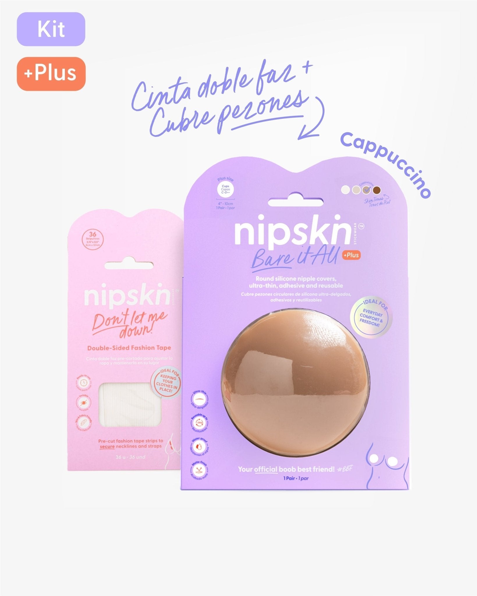 Cinta Doble Faz más Cubre pezón - Nipskin®
