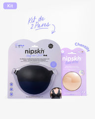 Kit Brasier Adhesivo + Cubre Pezón de Silicona (Talla M) - Nipskin®