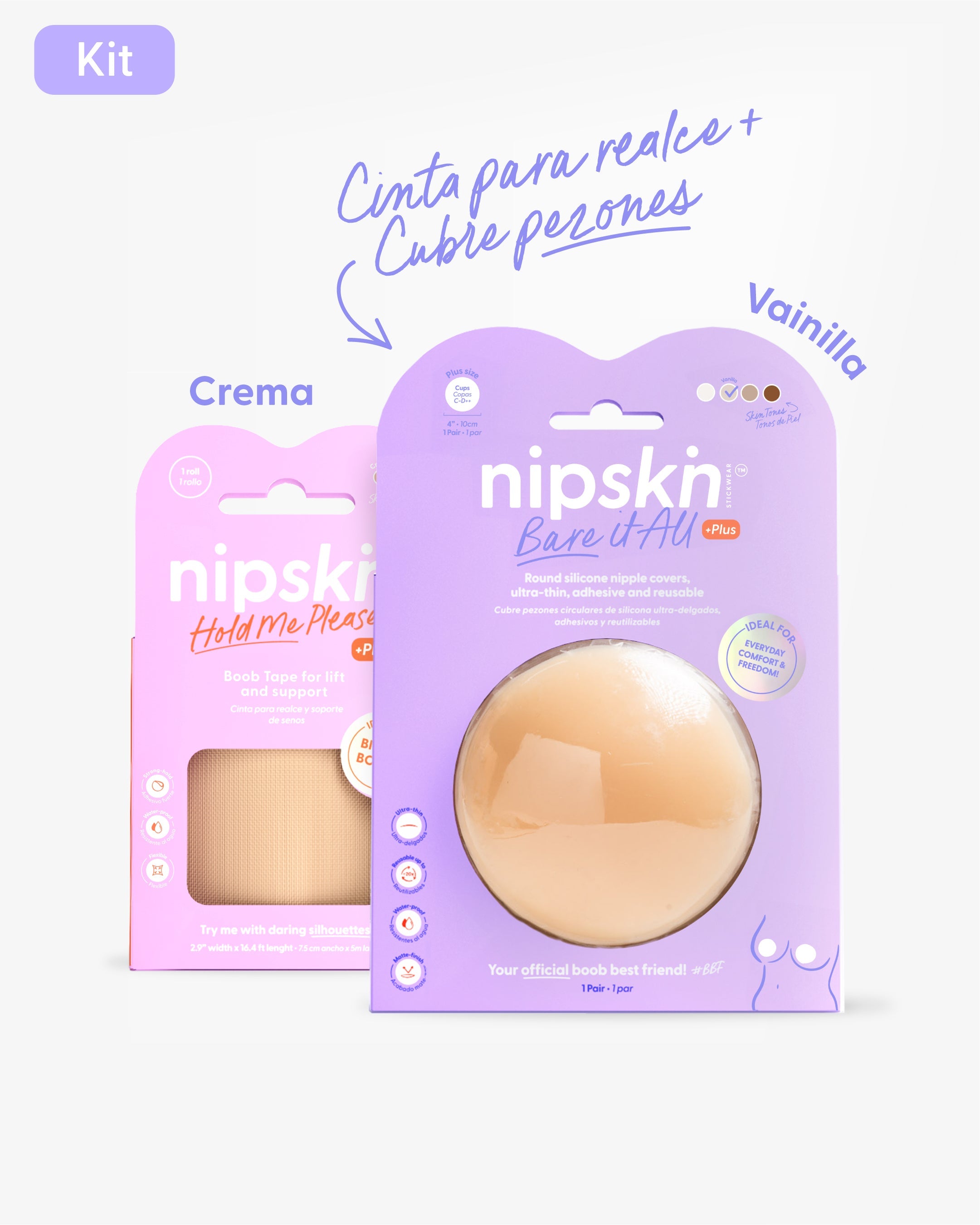 Cinta para Levantar el busto más Cubre pezón - Nipskin®