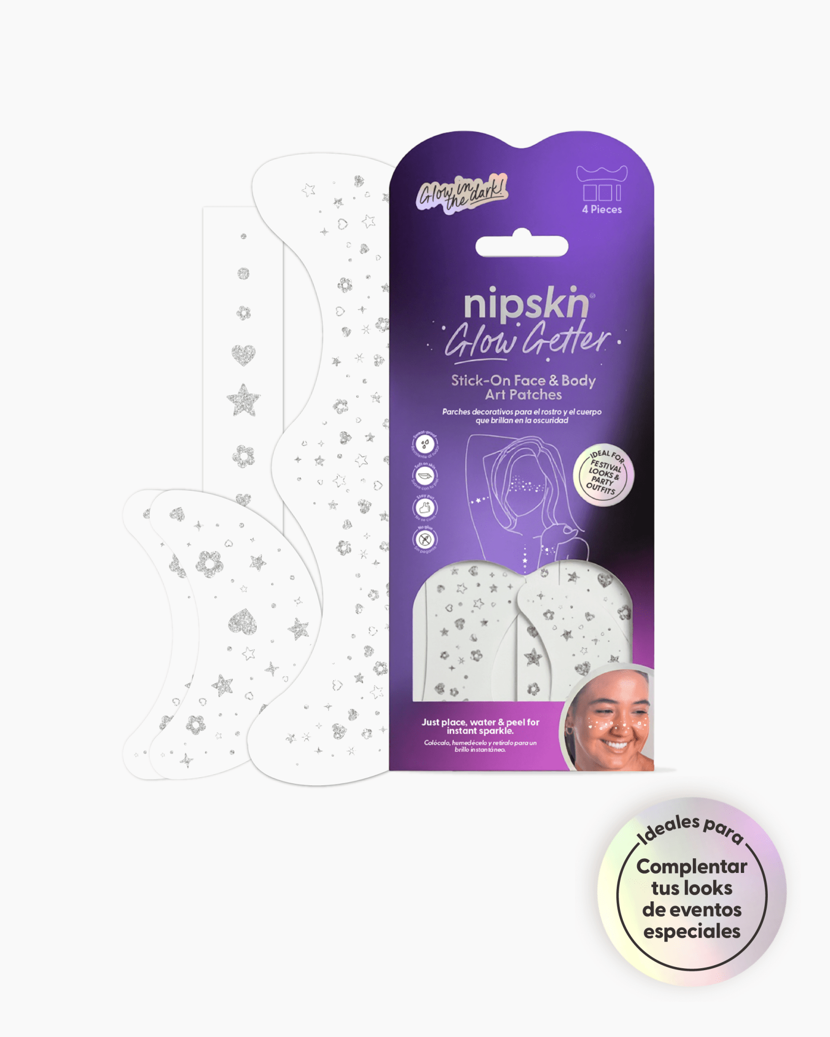 Calcomanías que Brillan en la Oscuridad para Rostro y Cuerpo, Glow Getter – Nipskin® - Nipskin ES