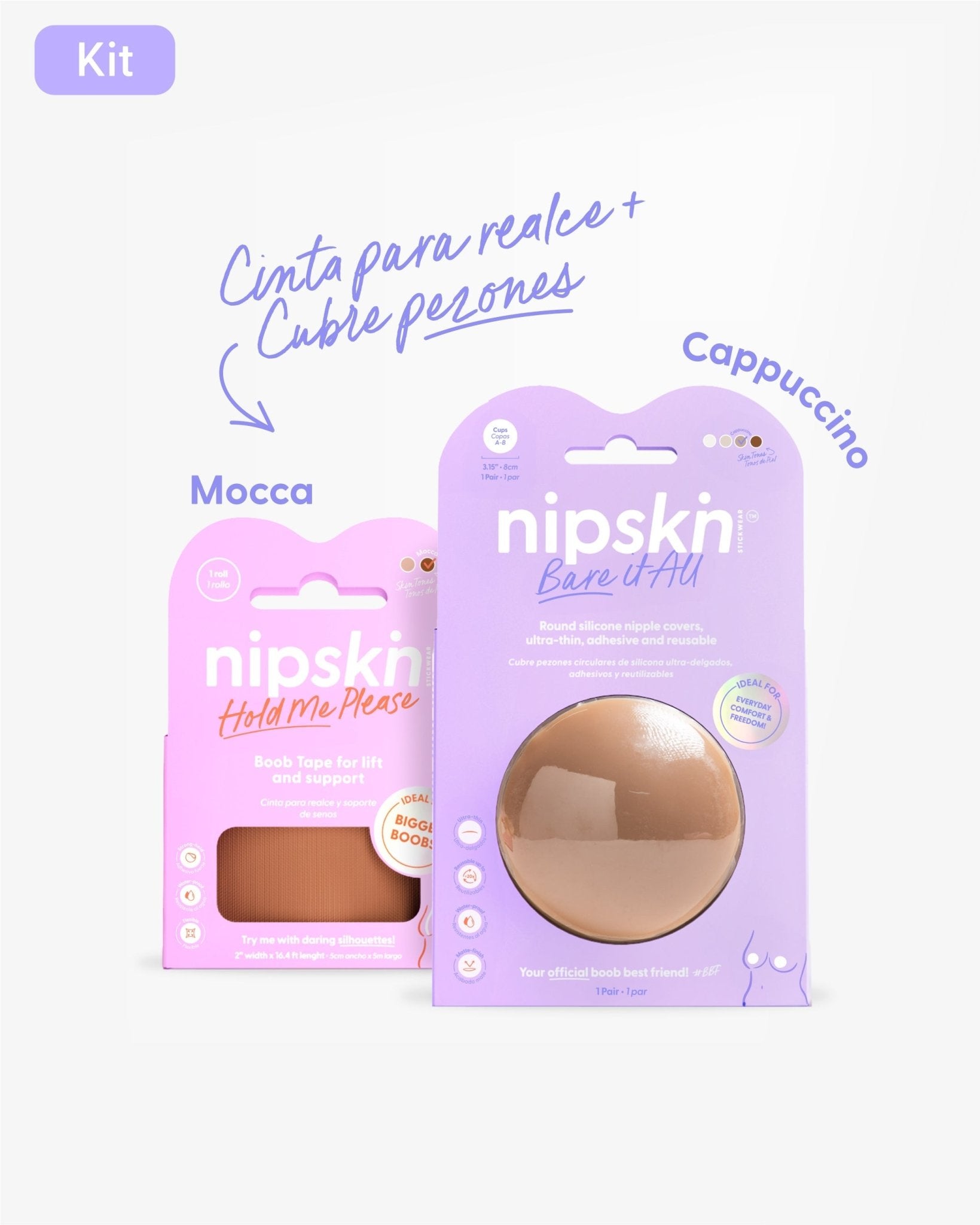 Cinta para Levantar el Busto más Pezoneras de Silicona - Nipskin® - Nipskin