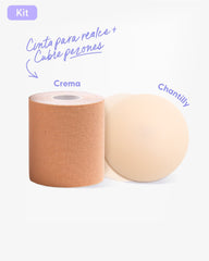 Cinta para Levantar el Busto más Pezoneras de Silicona - Nipskin® - Nipskin