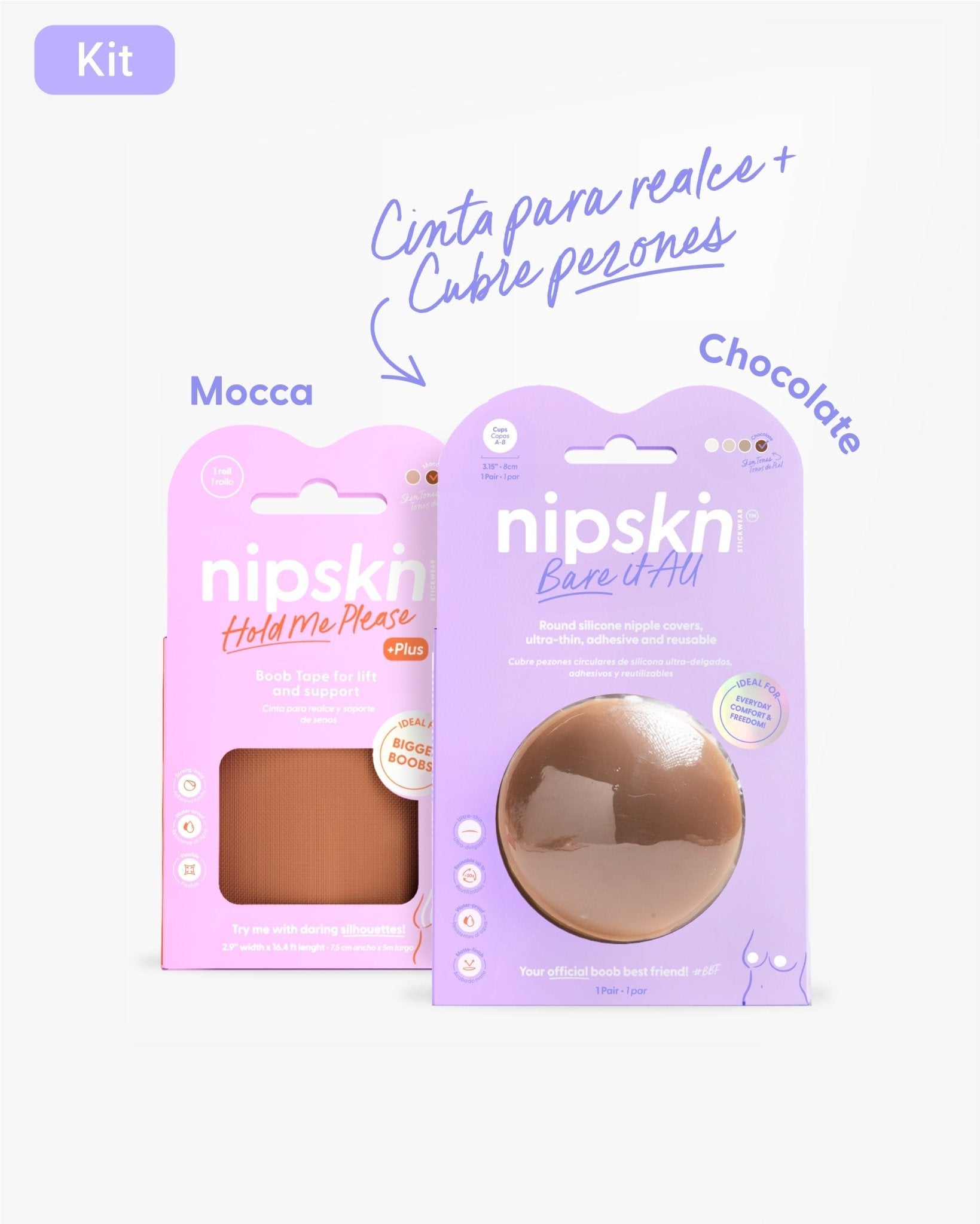 Cinta para Levantar el Busto más Pezoneras de Silicona - Nipskin® - Nipskin