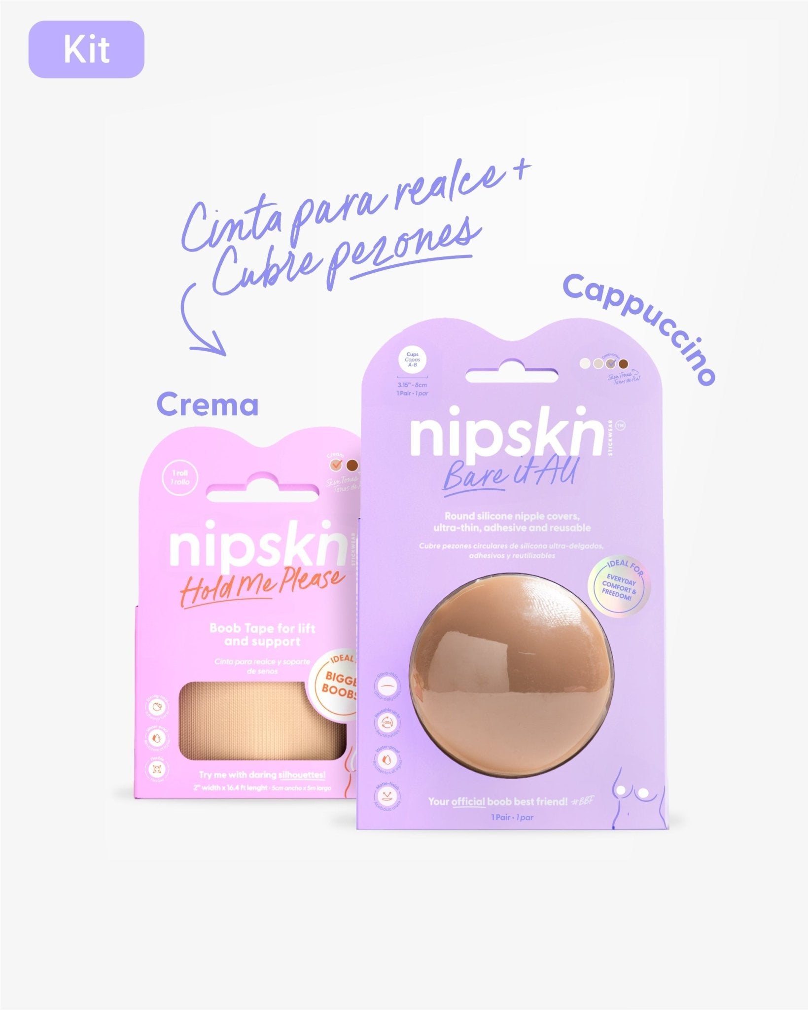 Cinta para Levantar el Busto más Pezoneras de Silicona - Nipskin® - Nipskin