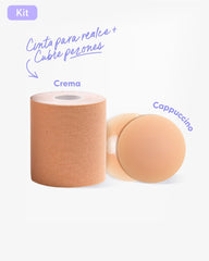 Cinta para Levantar el Busto más Pezoneras de Silicona - Nipskin® - Nipskin