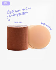 Cinta para Levantar el Busto más Pezoneras de Silicona - Nipskin® - Nipskin