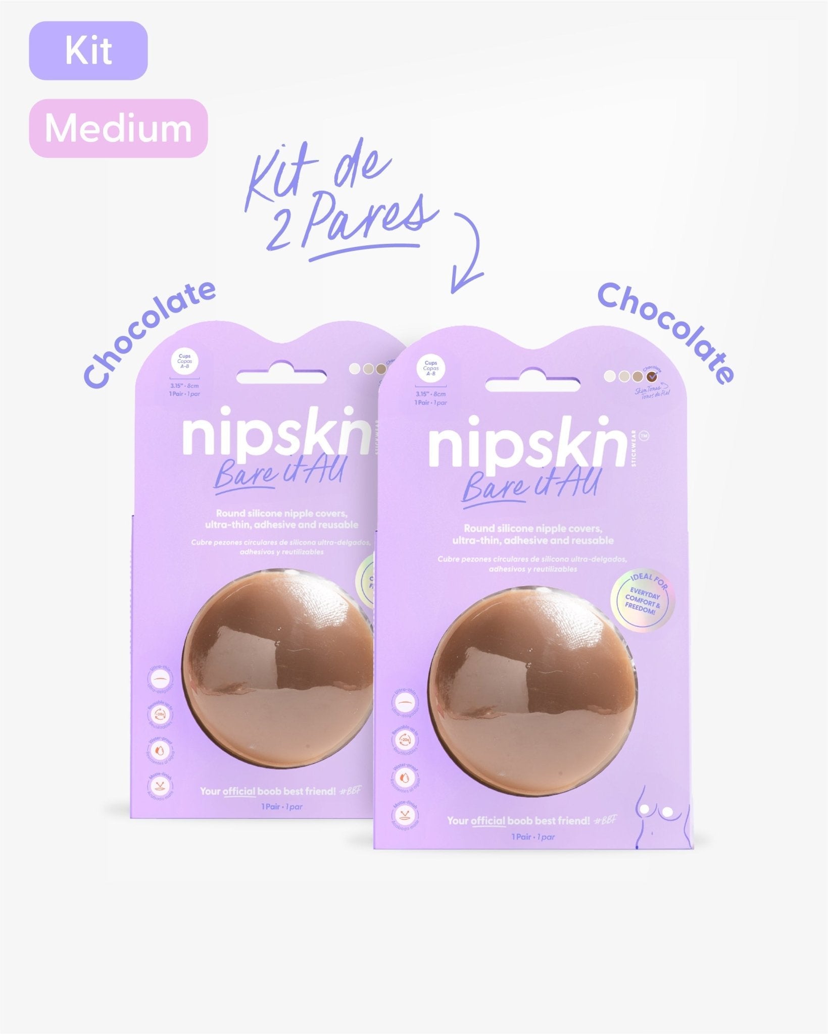 Cubre pezones Adhesivos Invisibles para Mujer -  Nipskin®