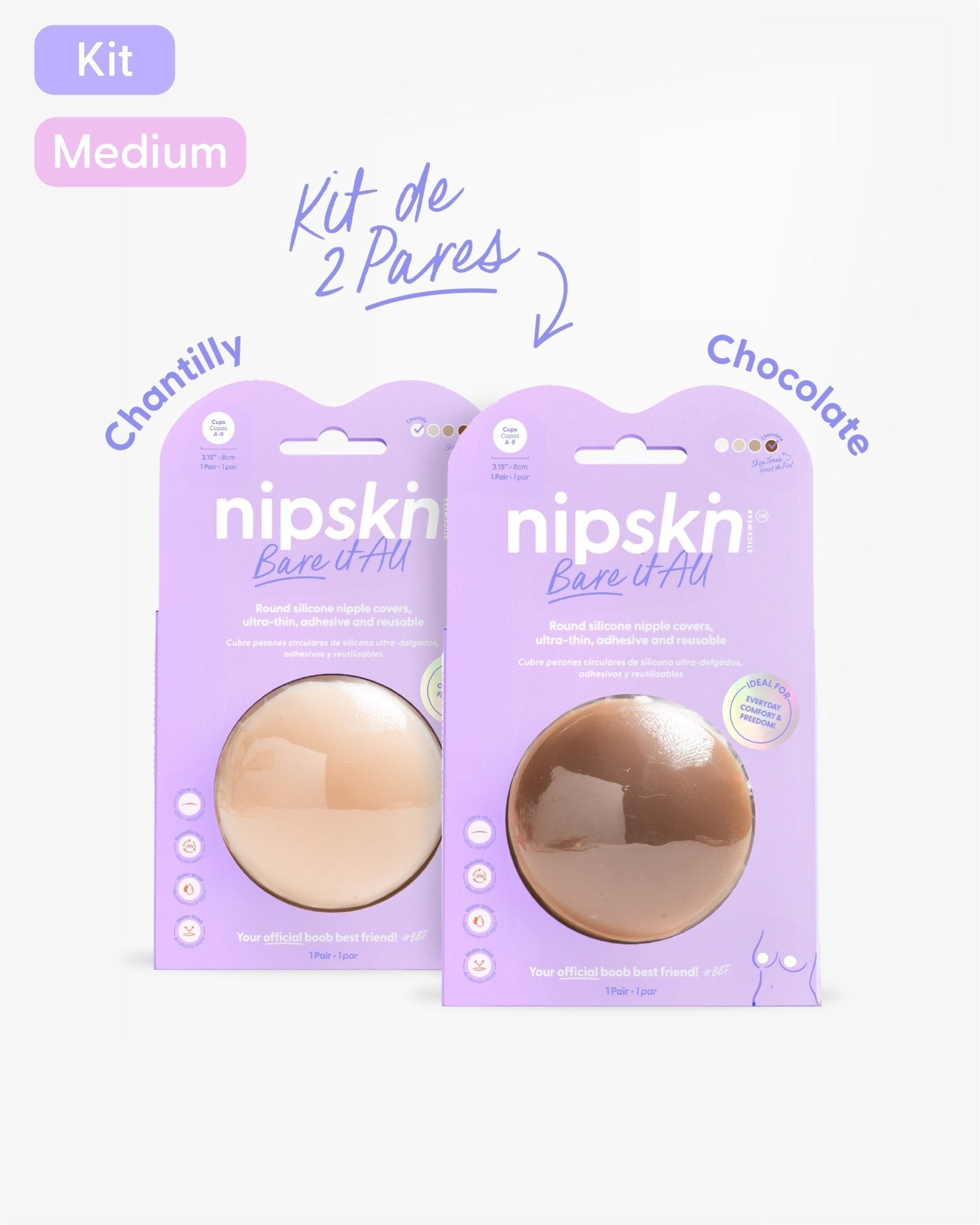 Cubre pezones Adhesivos Invisibles para Mujer -  Nipskin®