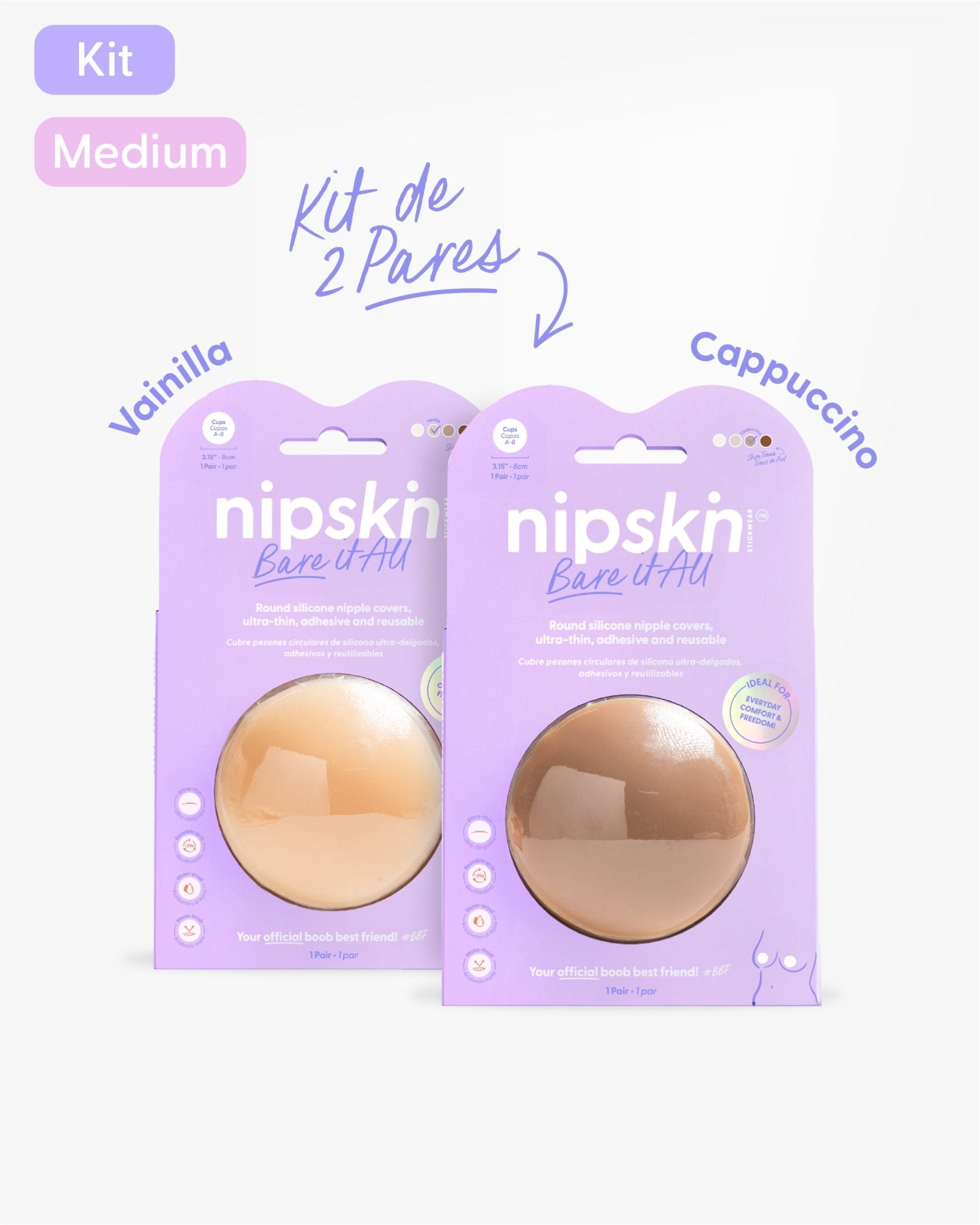 Cubre pezones Adhesivos Invisibles para Mujer -  Nipskin®