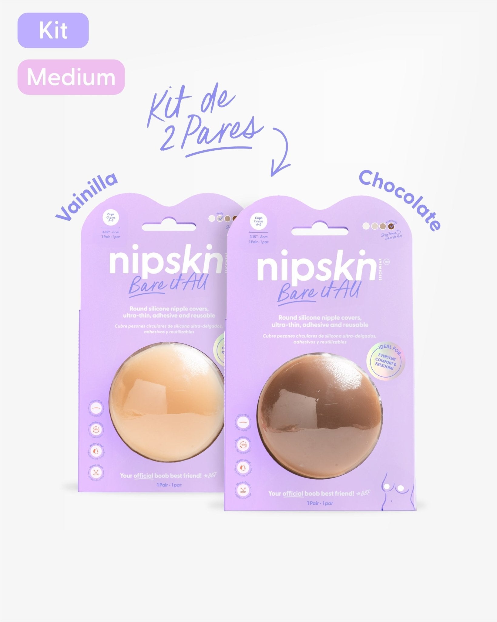 Cubre pezones Adhesivos Invisibles para Mujer -  Nipskin®