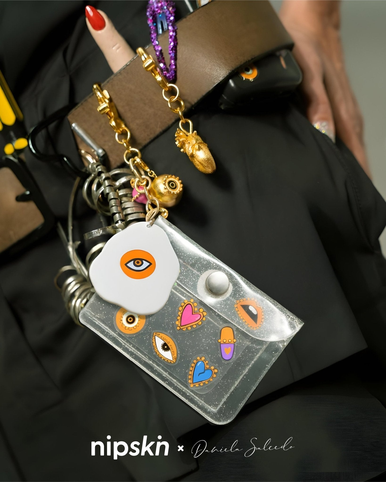 Eye - conic Pimple Charm Pouch + Mirror Key Charm – Nipskin® x Daniela Salcedo - Nipskin ES