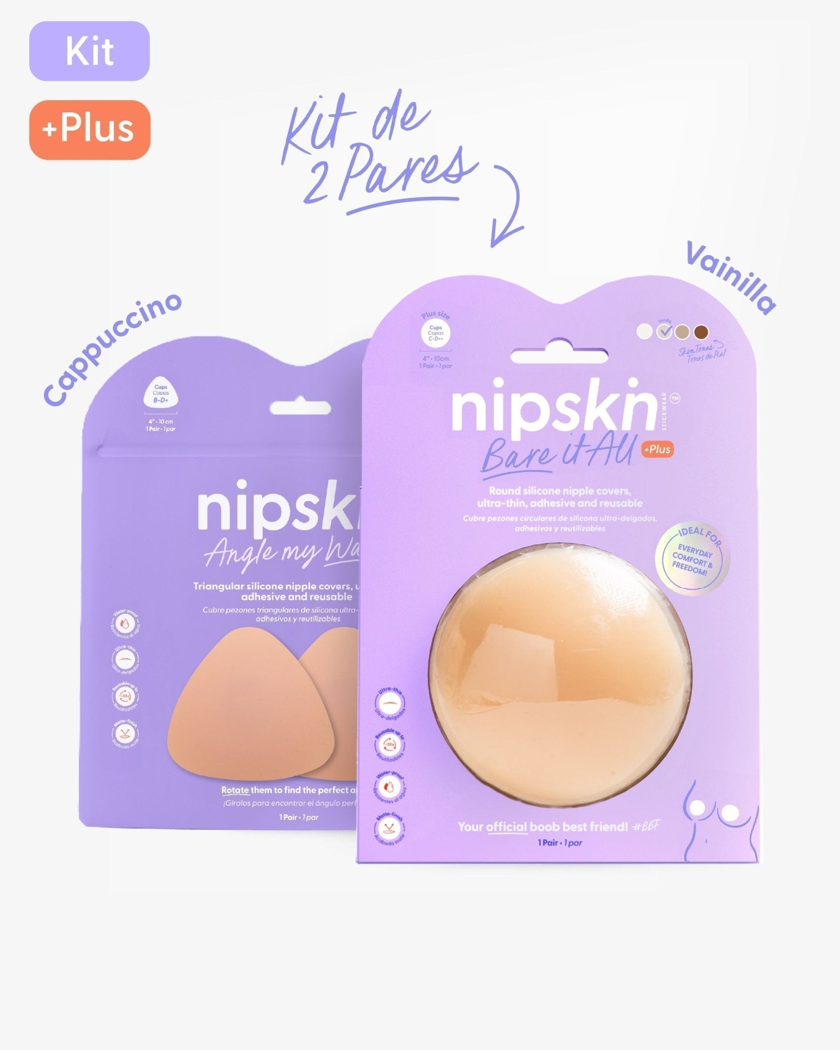 Kit Básico x2 Pezoneras de Silicona - Nipskin® - Nipskin ES