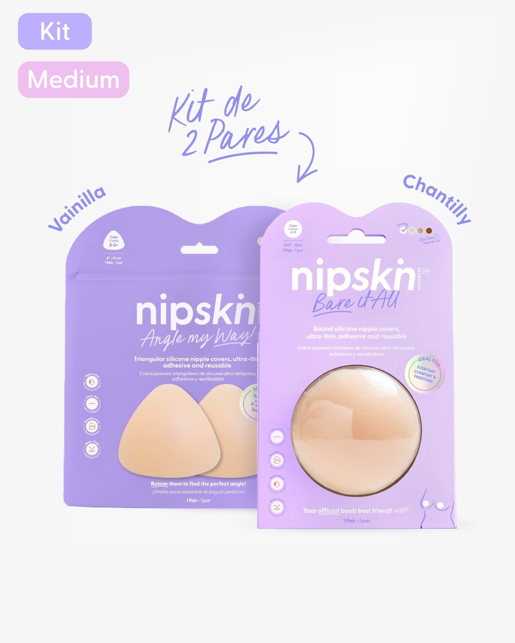 Kit Básico x2 Pezoneras de Silicona - Nipskin® - Nipskin ES