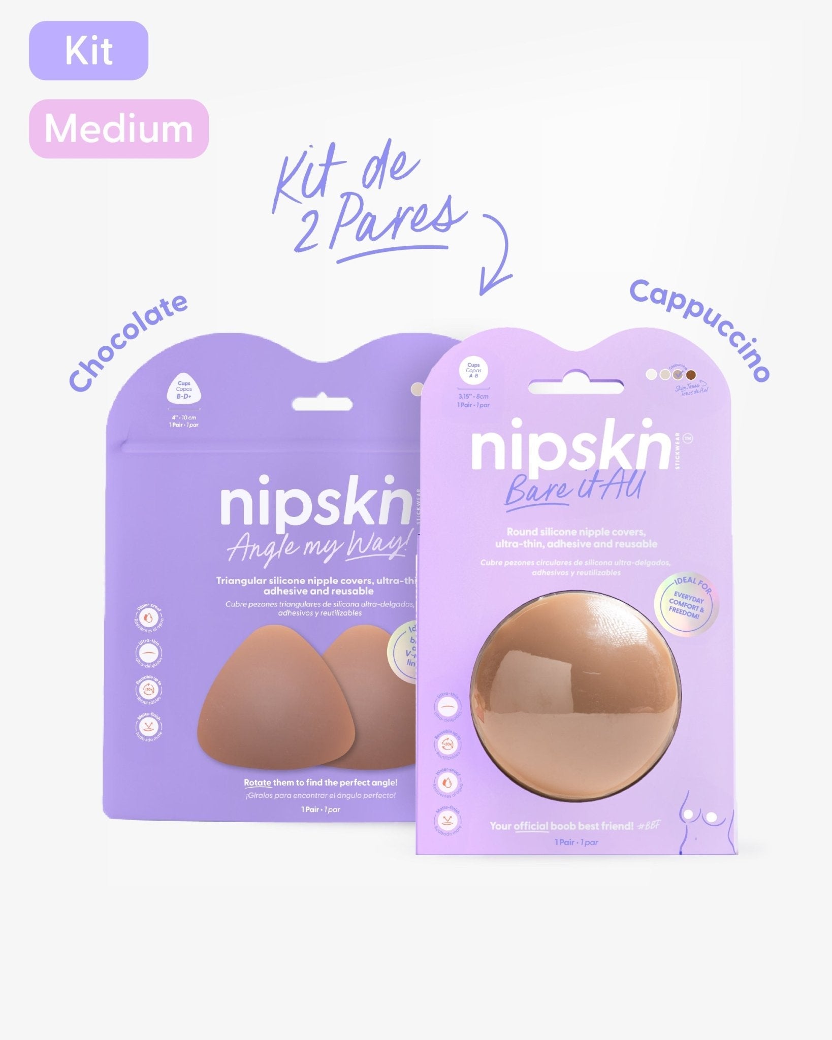 Kit Básico x2 Pezoneras de Silicona - Nipskin® - Nipskin ES