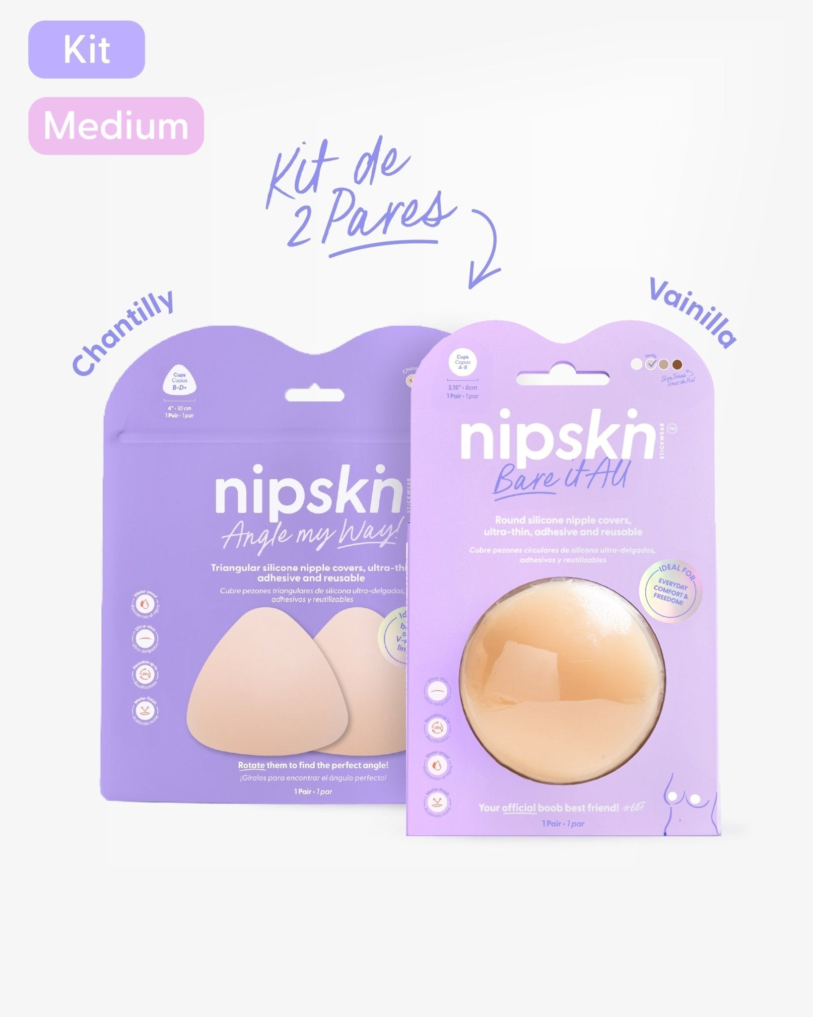 Kit Básico x2 Pezoneras de Silicona - Nipskin® - Nipskin ES