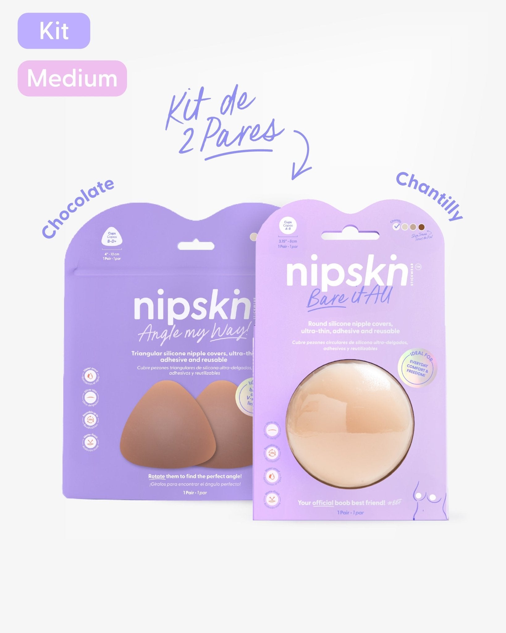 Kit Básico x2 Pezoneras de Silicona - Nipskin® - Nipskin ES