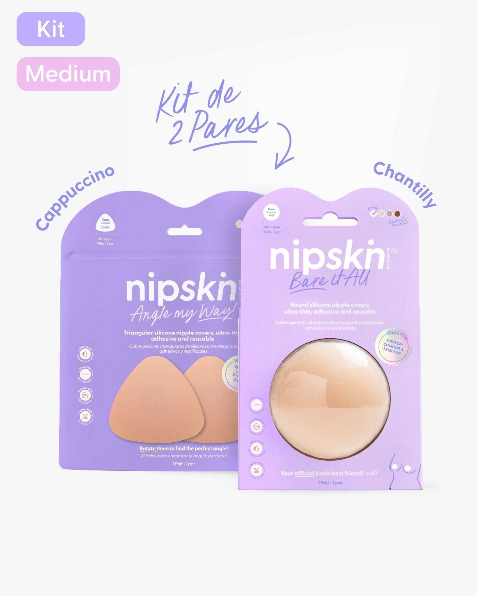 Kit Básico x2 Pezoneras de Silicona - Nipskin® - Nipskin ES