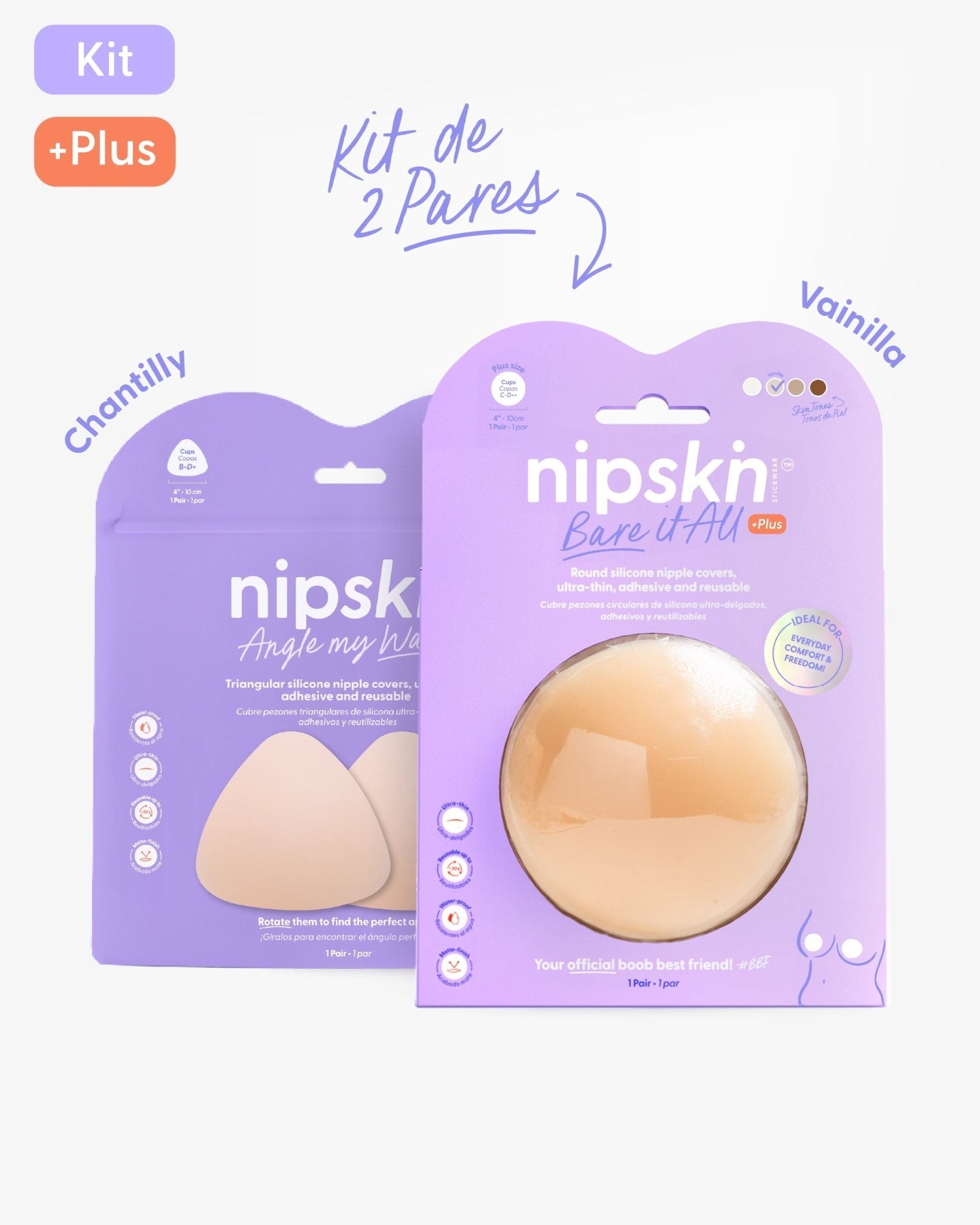 Kit Básico x2 Pezoneras de Silicona - Nipskin® - Nipskin ES