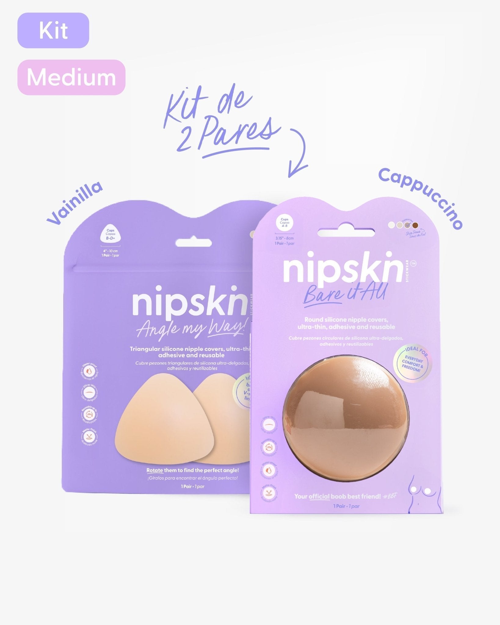 Kit Básico x2 Pezoneras de Silicona - Nipskin® - Nipskin ES