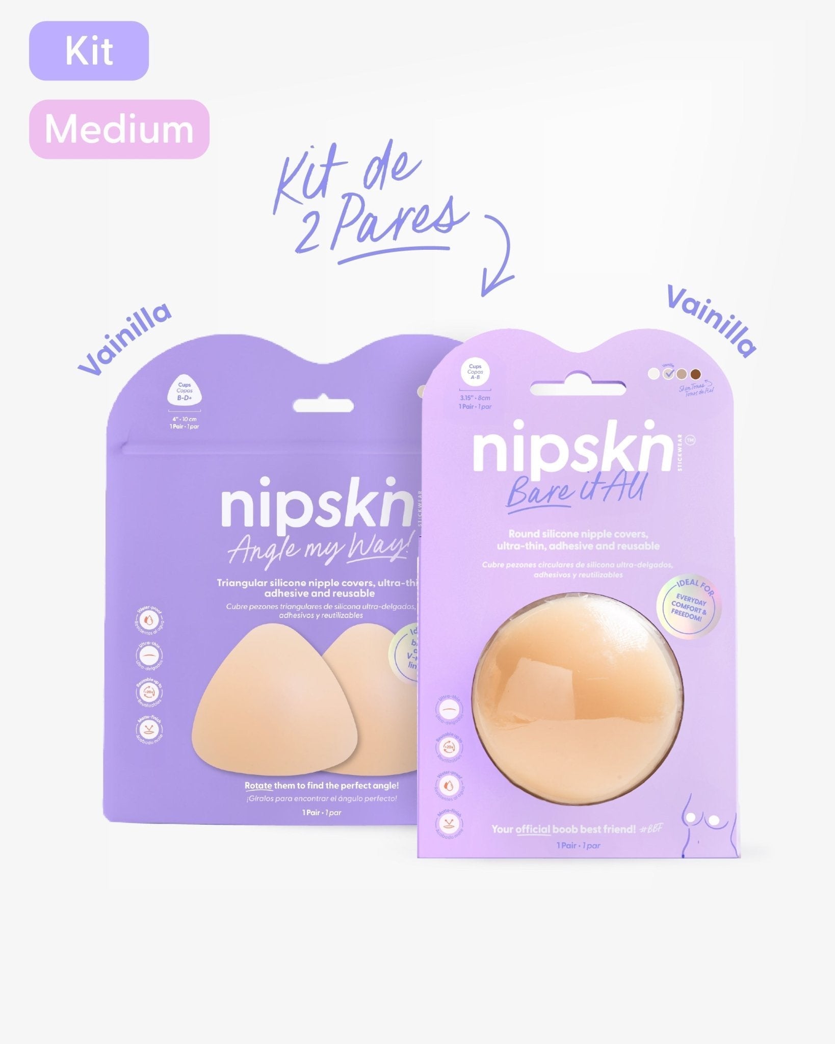 Kit Básico x2 Pezoneras de Silicona - Nipskin® - Nipskin ES