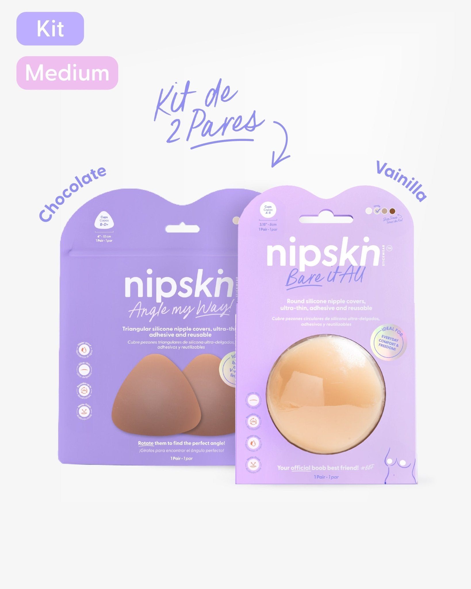 Kit Básico x2 Pezoneras de Silicona - Nipskin® - Nipskin ES