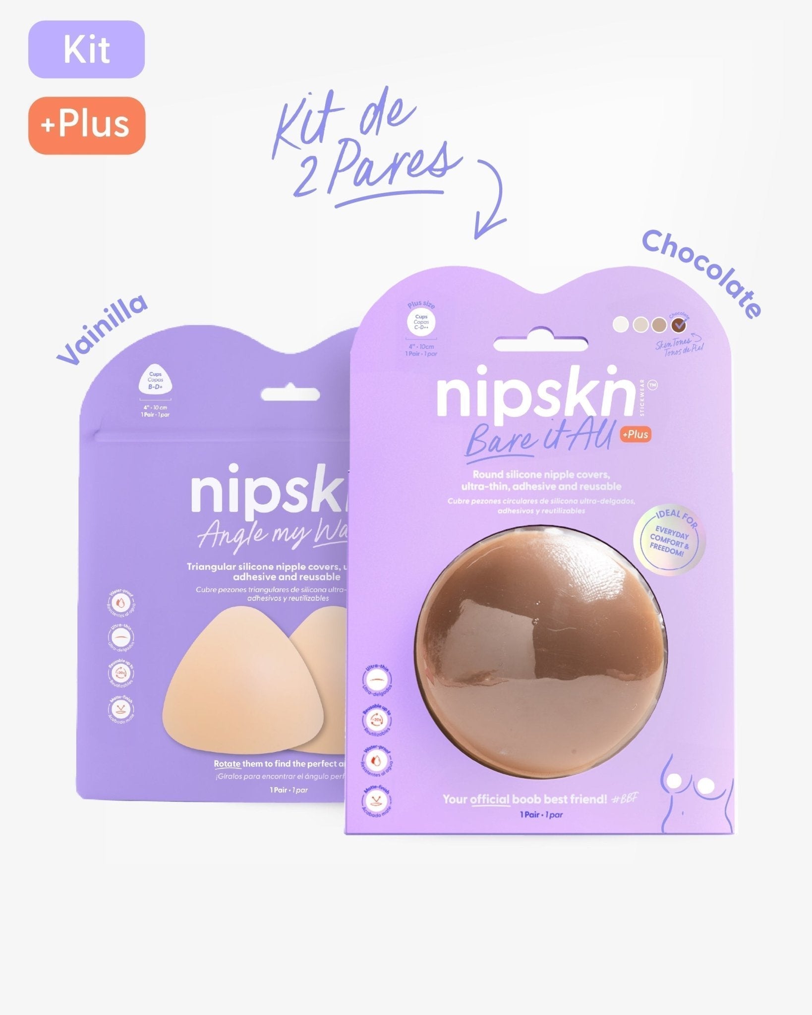 Kit Básico x2 Pezoneras de Silicona - Nipskin® - Nipskin ES