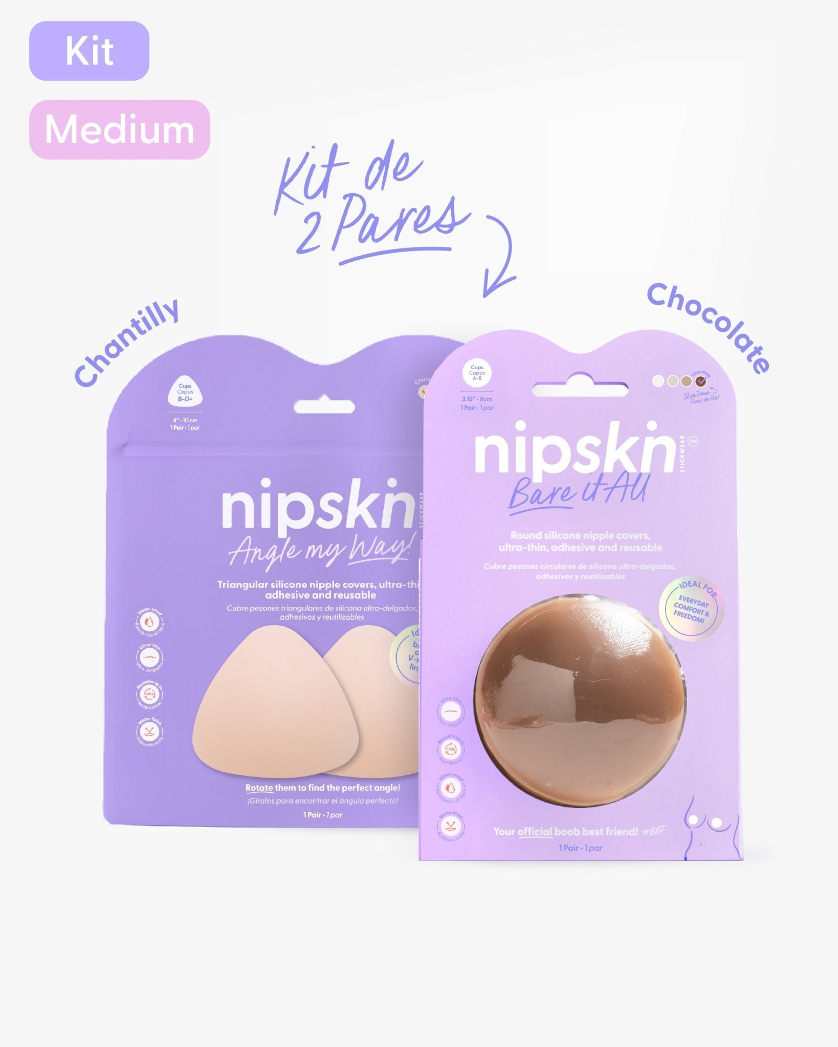 Kit Básico x2 Pezoneras de Silicona - Nipskin® - Nipskin ES