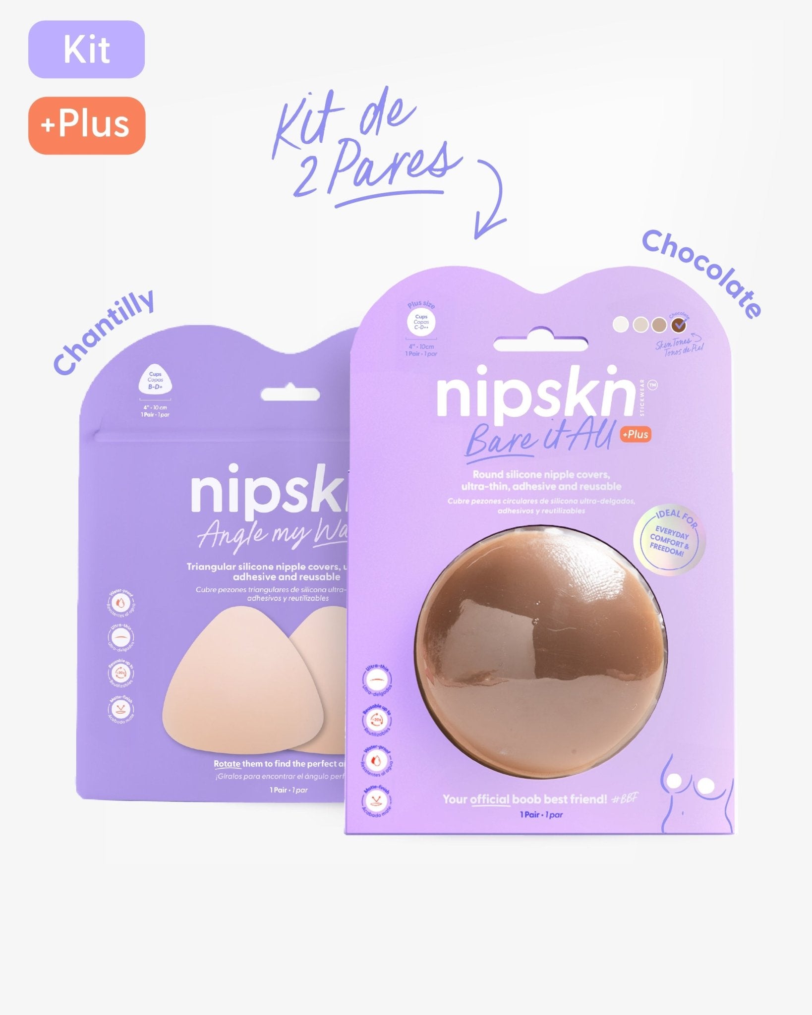 Kit Básico x2 Pezoneras de Silicona - Nipskin® - Nipskin ES