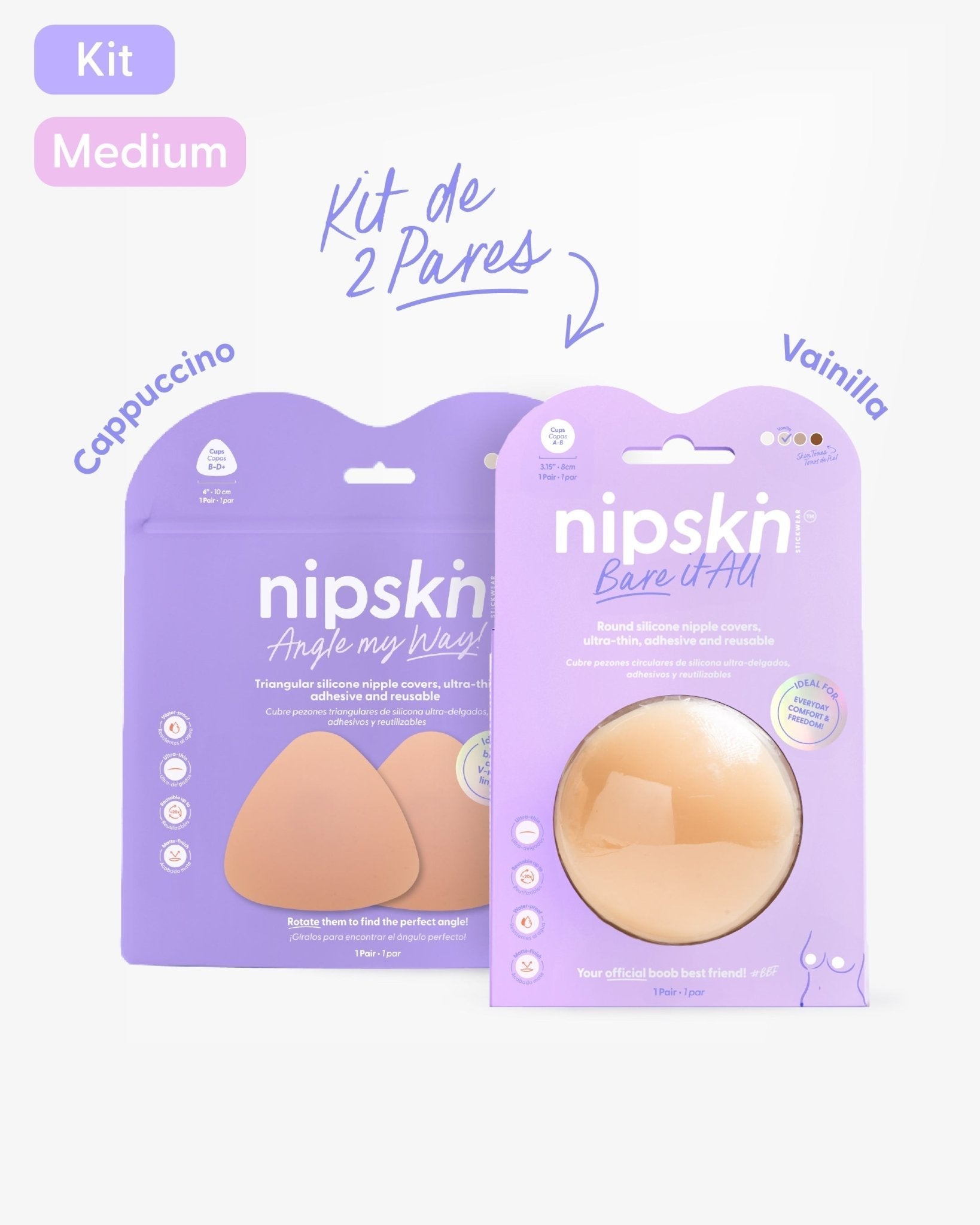Kit Básico x2 Pezoneras de Silicona - Nipskin® - Nipskin ES