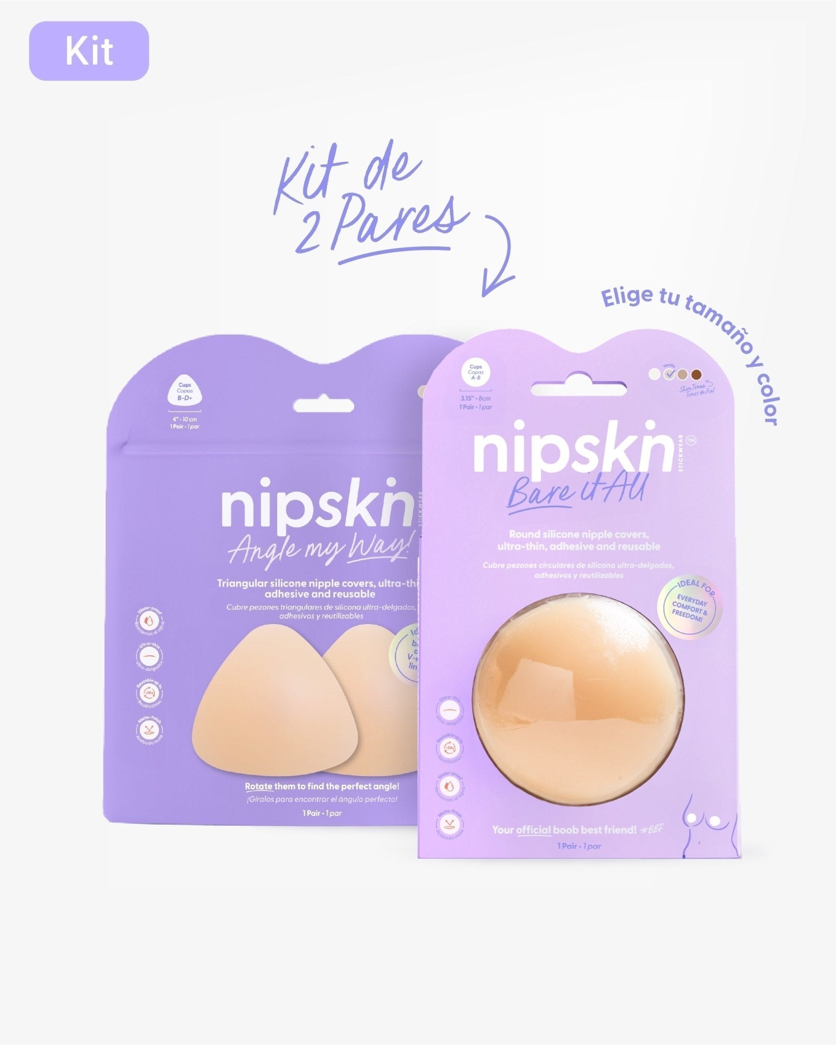 Kit Básico x2 Pezoneras de Silicona - Nipskin® - Nipskin ES