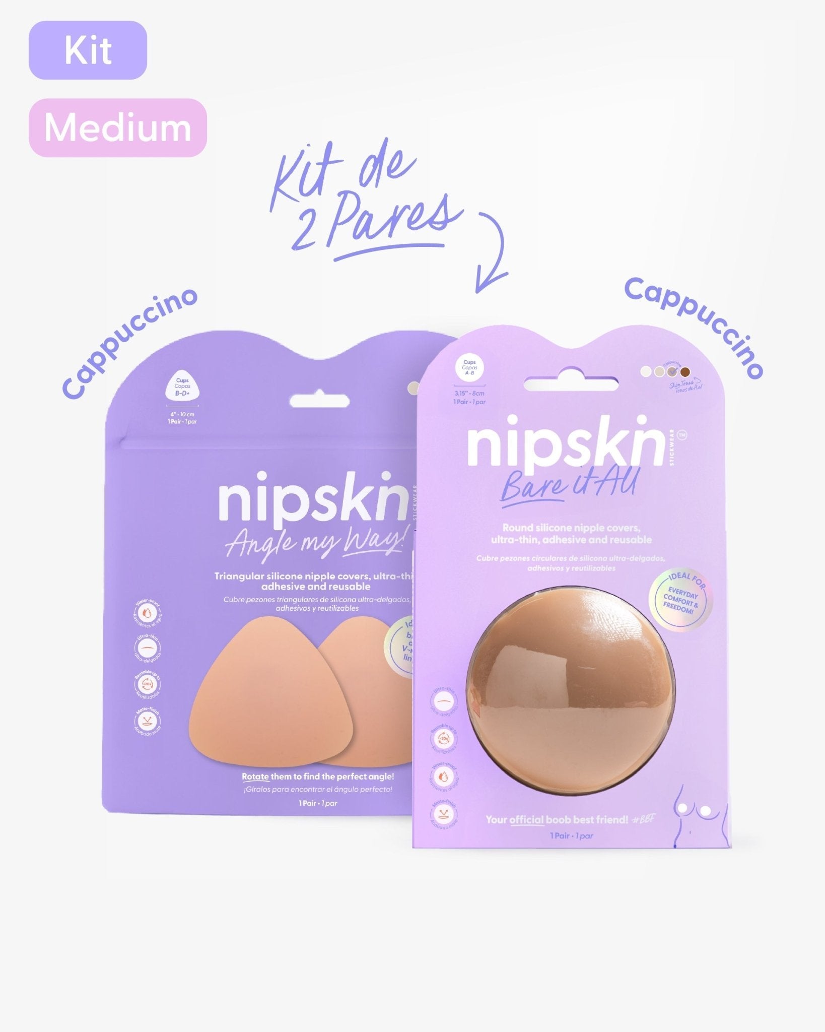 Kit Básico x2 Pezoneras de Silicona - Nipskin® - Nipskin ES