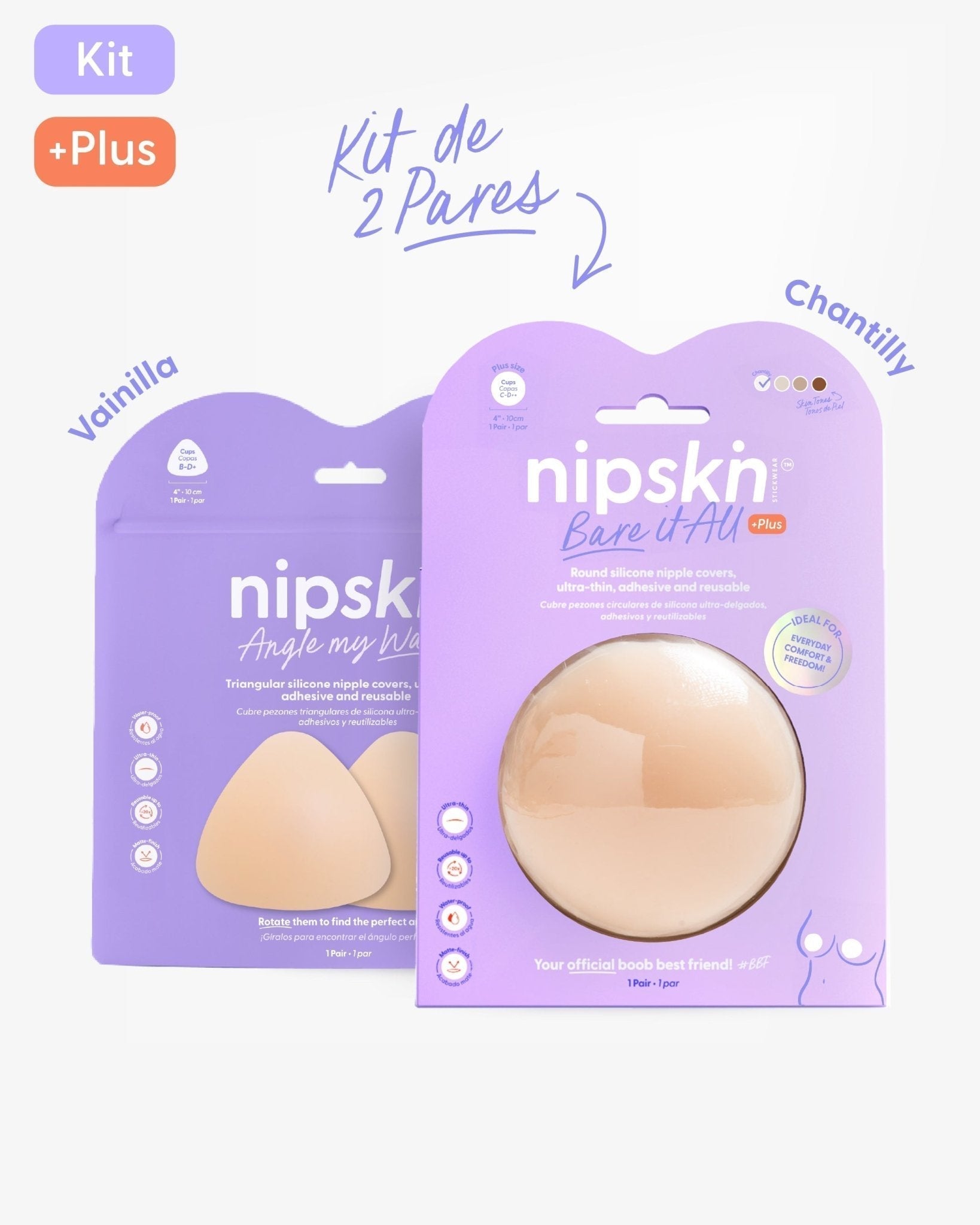 Kit Básico x2 Pezoneras de Silicona - Nipskin® - Nipskin ES