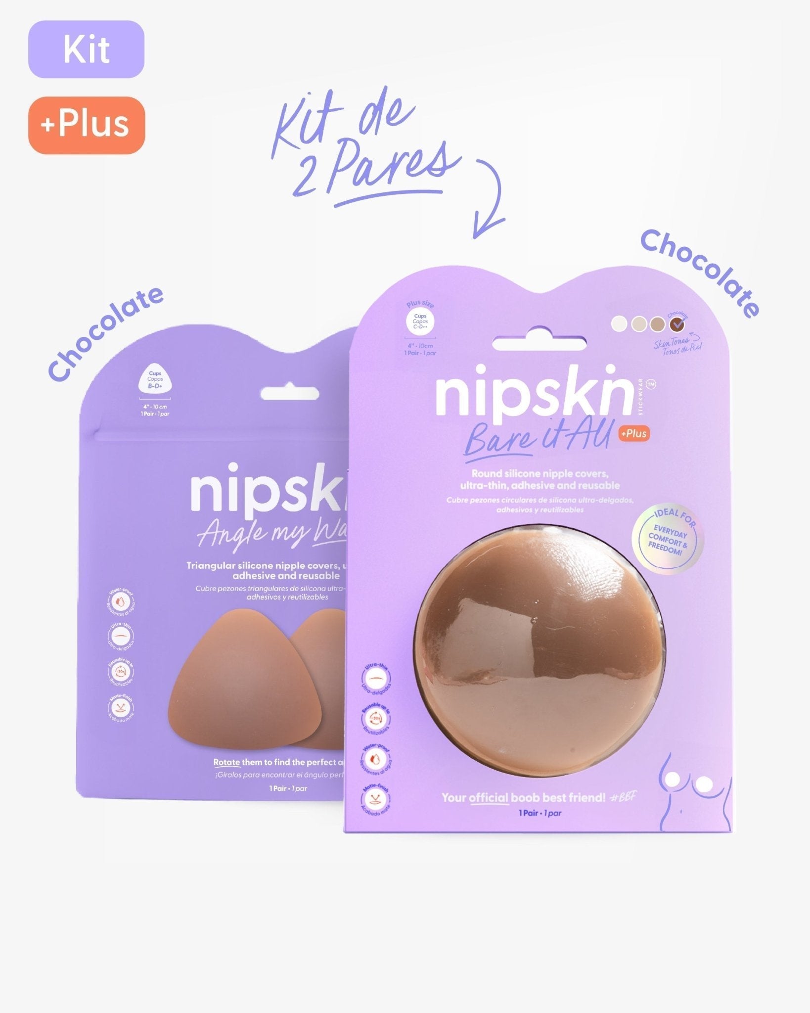 Kit Básico x2 Pezoneras de Silicona - Nipskin® - Nipskin ES