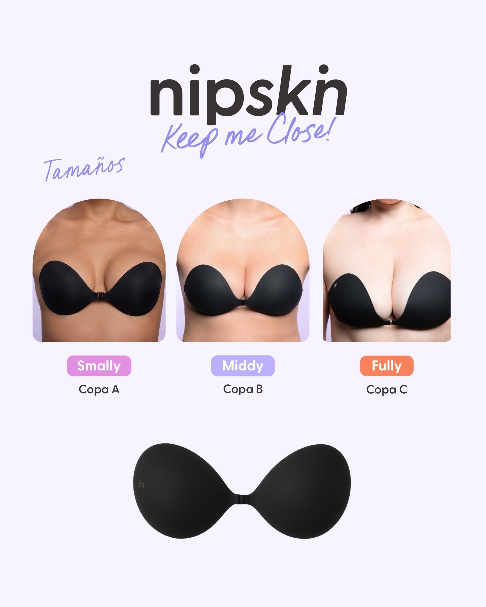 Kit Brasier Adhesivo + Copas Adhesivas en Silicona Para Levantar busto (Talla M) - Nipskin® - Nipskin ES