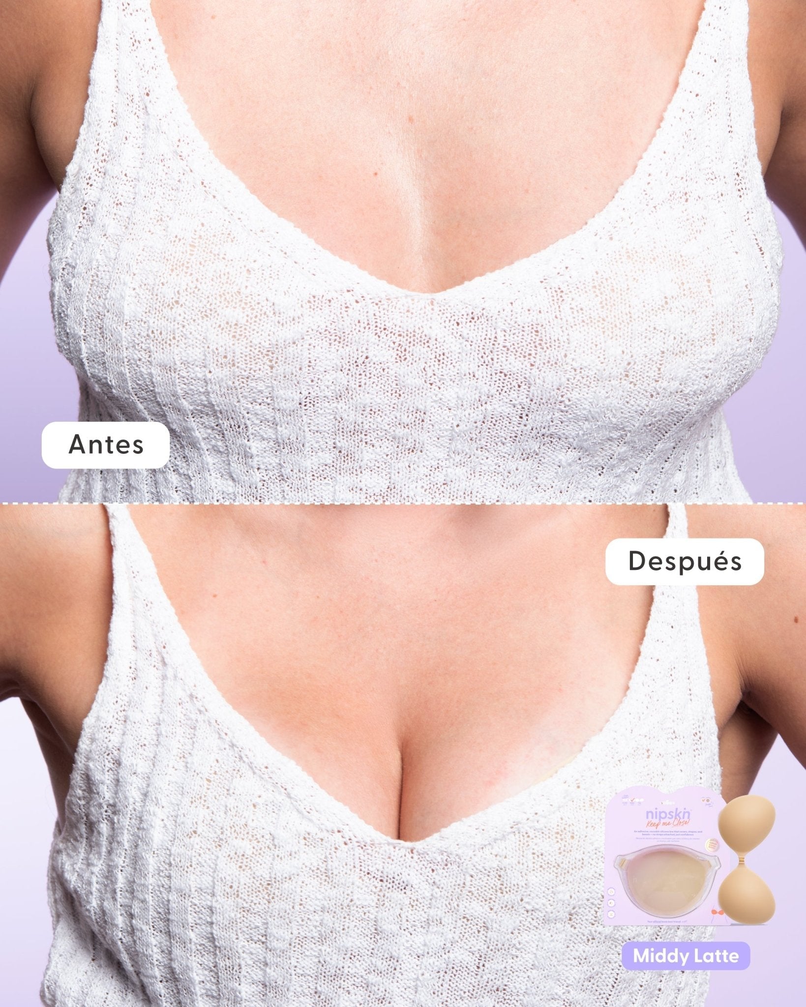 Kit Brasier Adhesivo + Copas Adhesivas en Silicona Para Levantar busto (Talla M) - Nipskin® - Nipskin ES