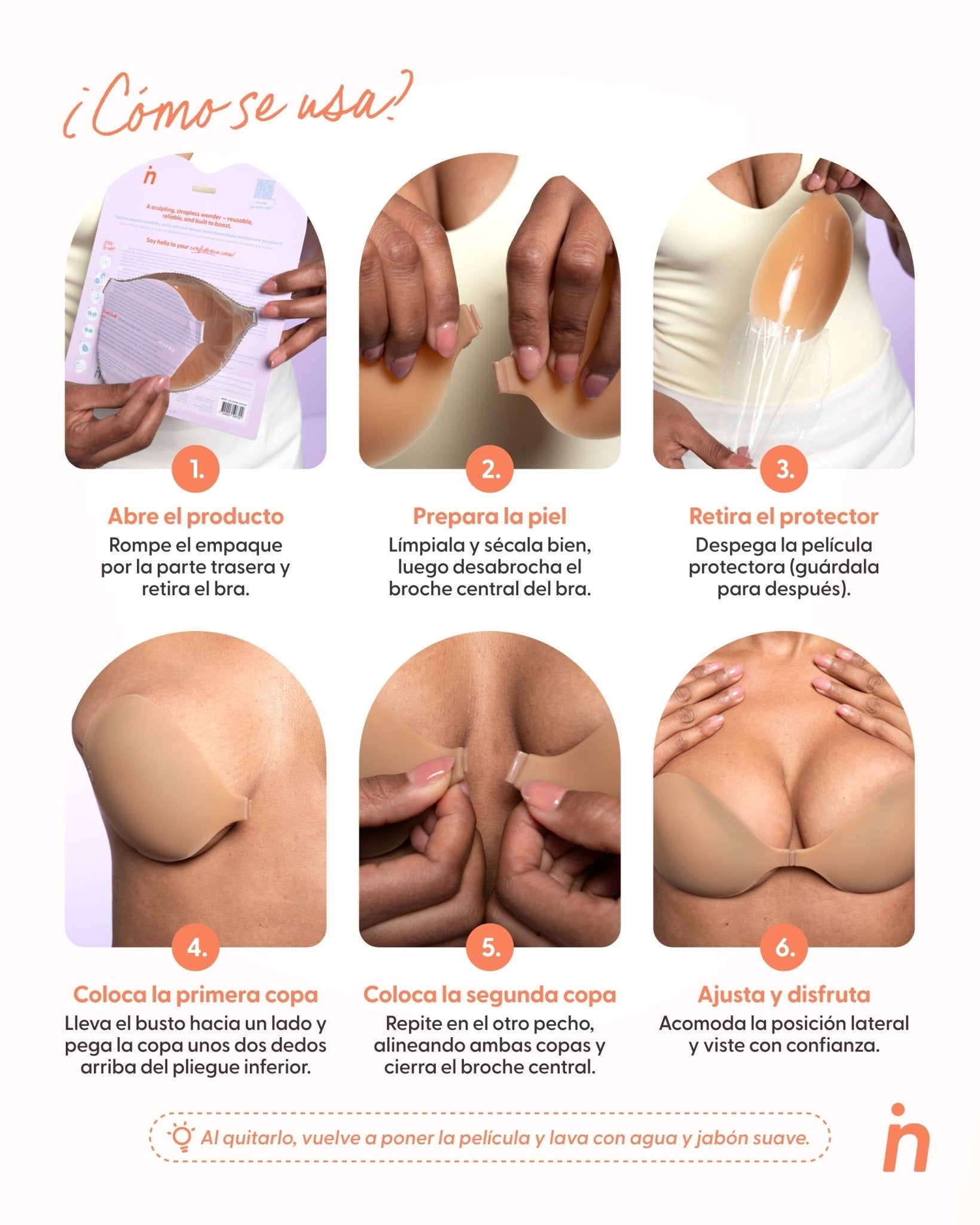 Kit Brasier Adhesivo + Copas Adhesivas en Silicona Para Levantar busto (Talla PLUS) - Nipskin® - Nipskin ES