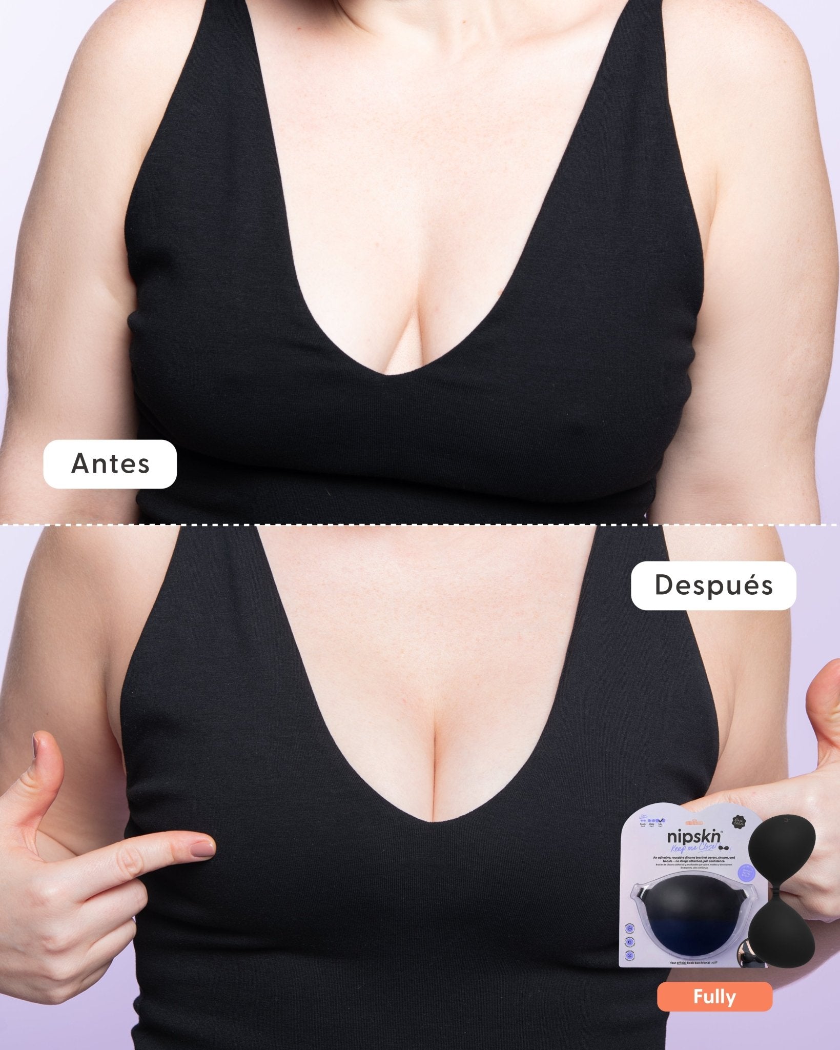 Kit Brasier Adhesivo + Copas Adhesivas en Silicona Para Levantar busto (Talla PLUS) - Nipskin® - Nipskin ES