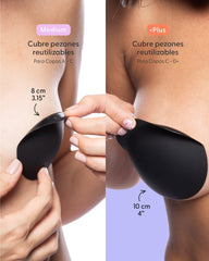 Kit Brasier Adhesivo Negro+ Cubre Pezón de Silicona Negro - Nipskin® - Nipskin ES