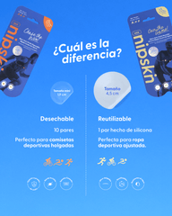 Kit Cubrepezones Pareja: Anti - Roce (Él) + Sin Adhesivo (Ella) - Nipskin® - Nipskin ES