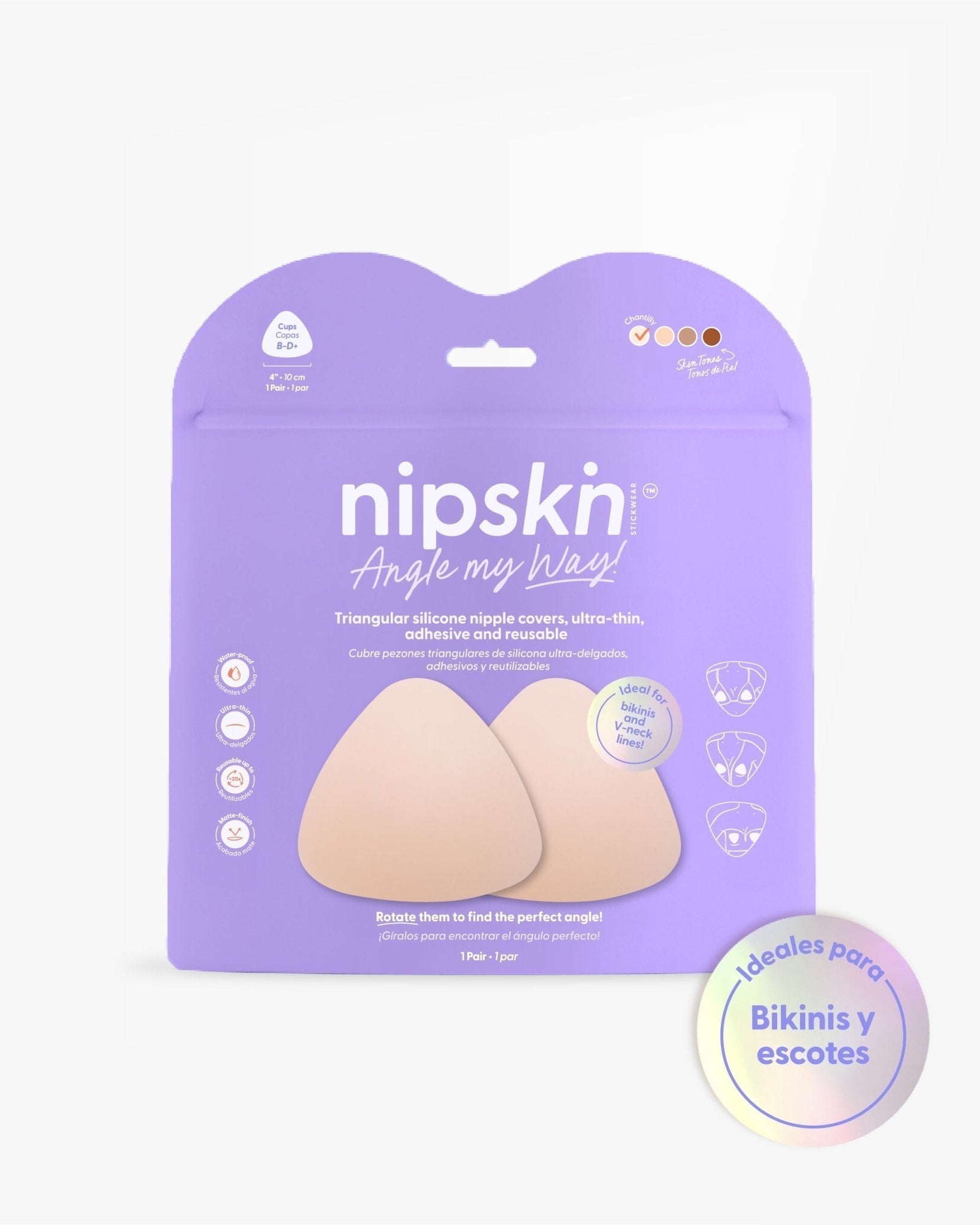 Kit Escotes Perfectos - Cubre Pezones de Silicona y Cinta Doble Faz Nipskin® - Nipskin ES