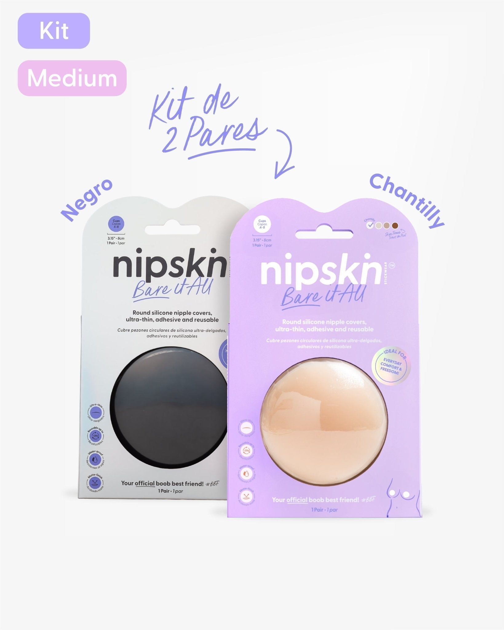 Kit Pezoneras de Silicona para Senos - Nipskin® - Nipskin