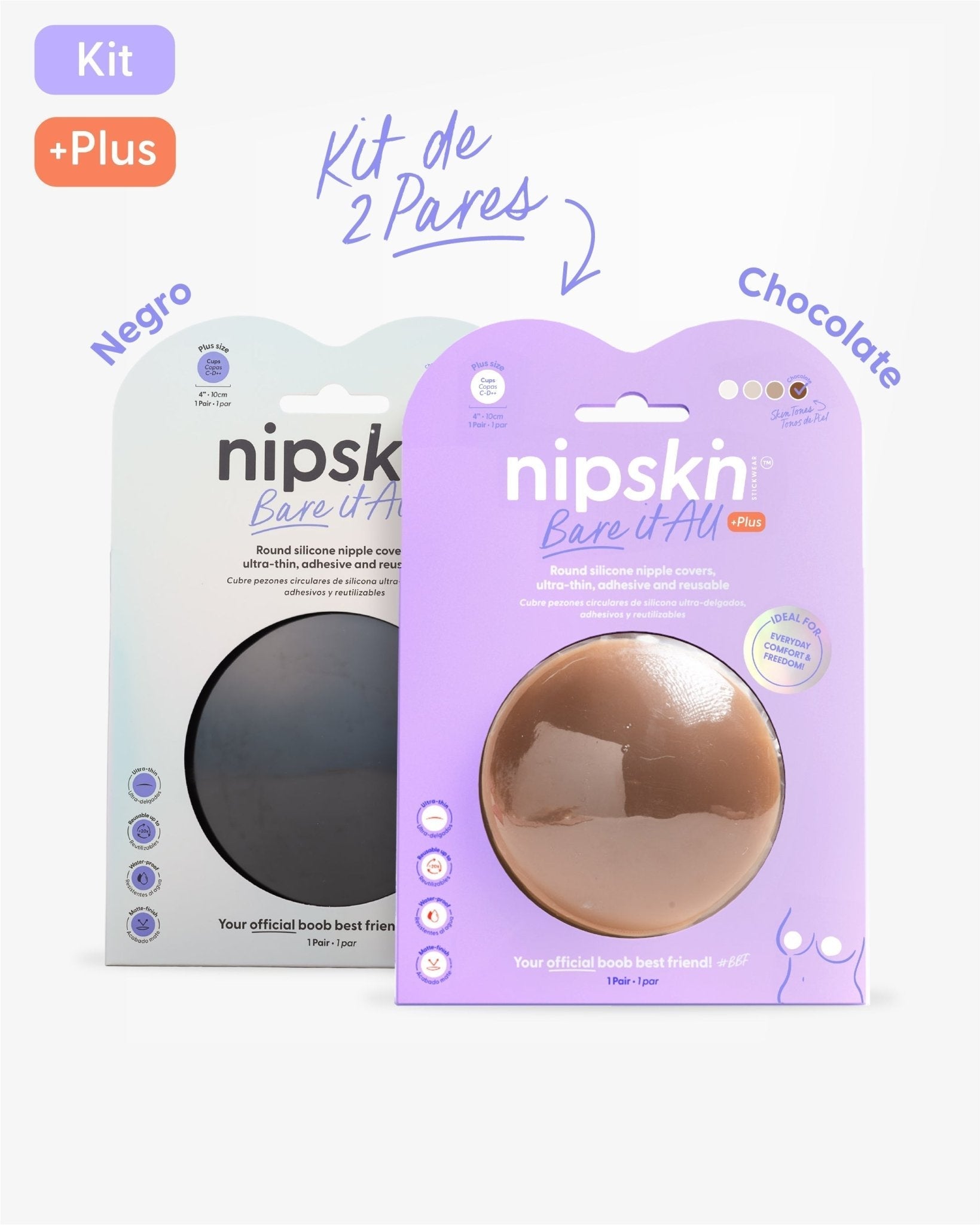 Kit Pezoneras de Silicona para Senos - Nipskin® - Nipskin
