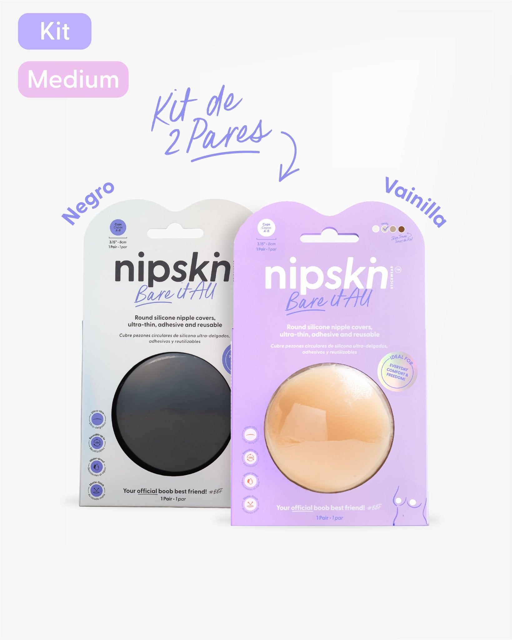 Kit Pezoneras de Silicona para Senos - Nipskin® - Nipskin