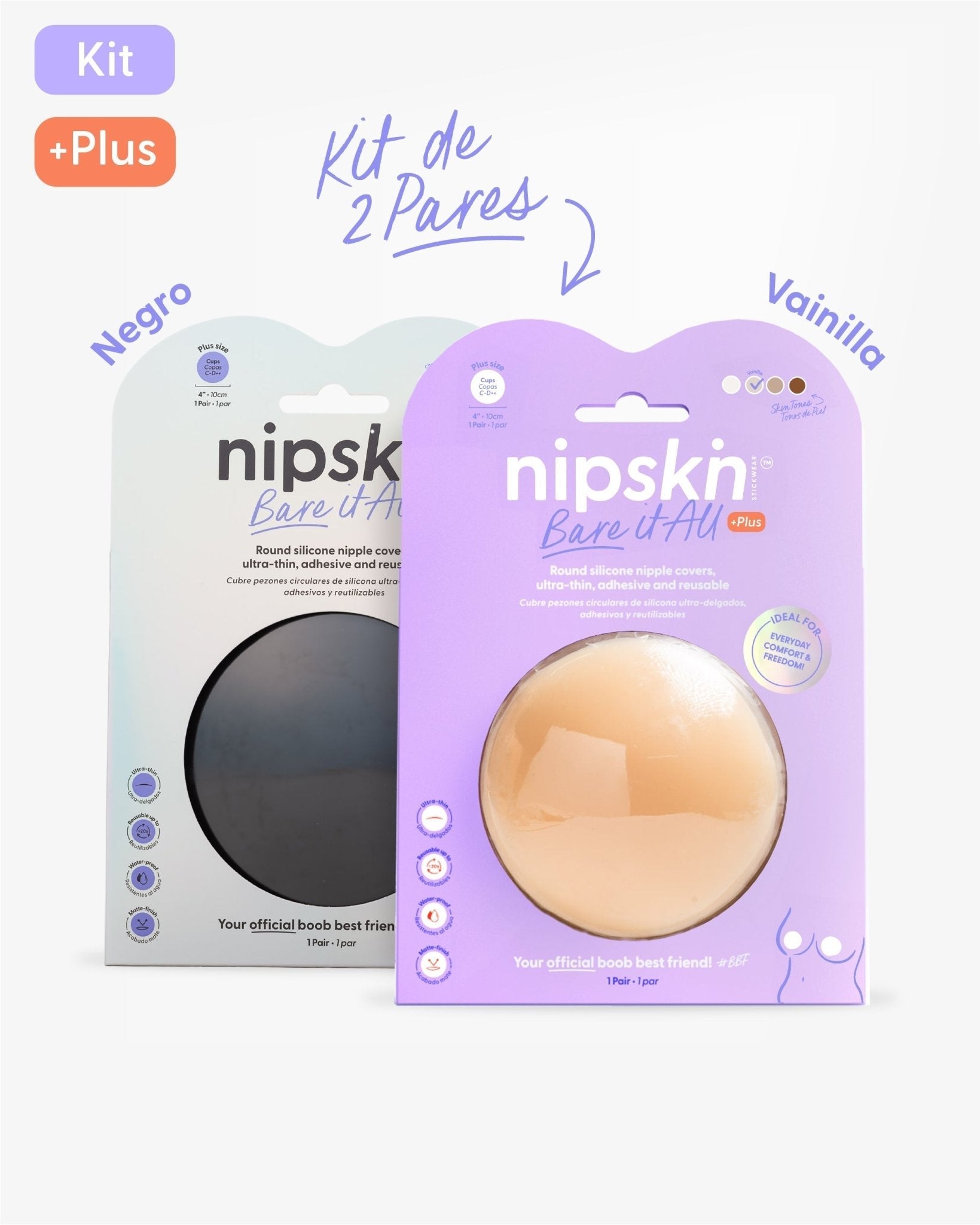 Kit Pezoneras de Silicona para Senos - Nipskin® - Nipskin
