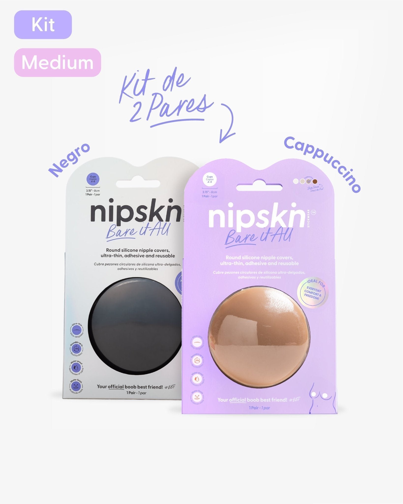 Kit Pezoneras de Silicona para Senos - Nipskin® - Nipskin