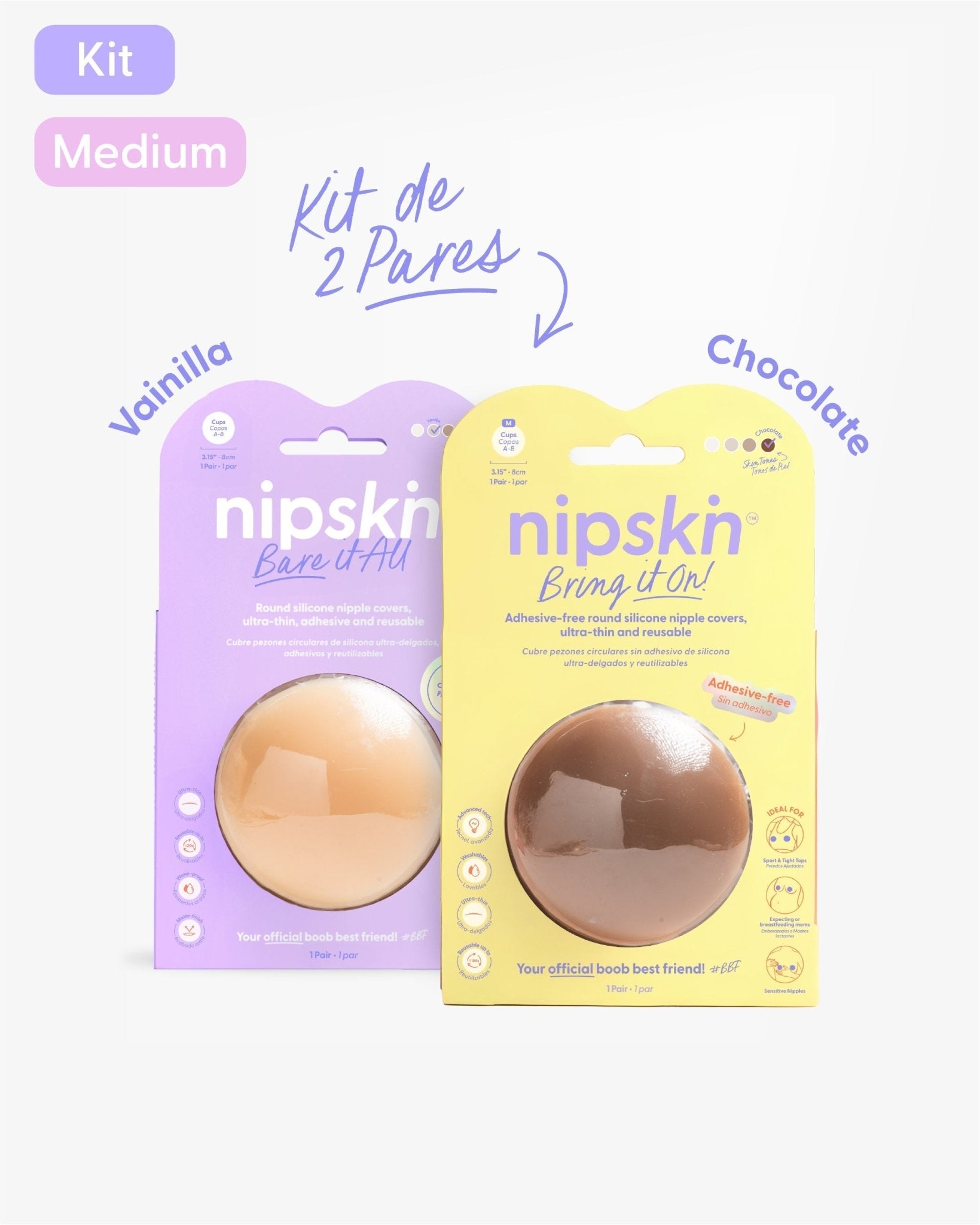 Kit Pezoneras Sin Adhesivo + Pezoneras Con Adhesivo | Nipskin® - Nipskin ES