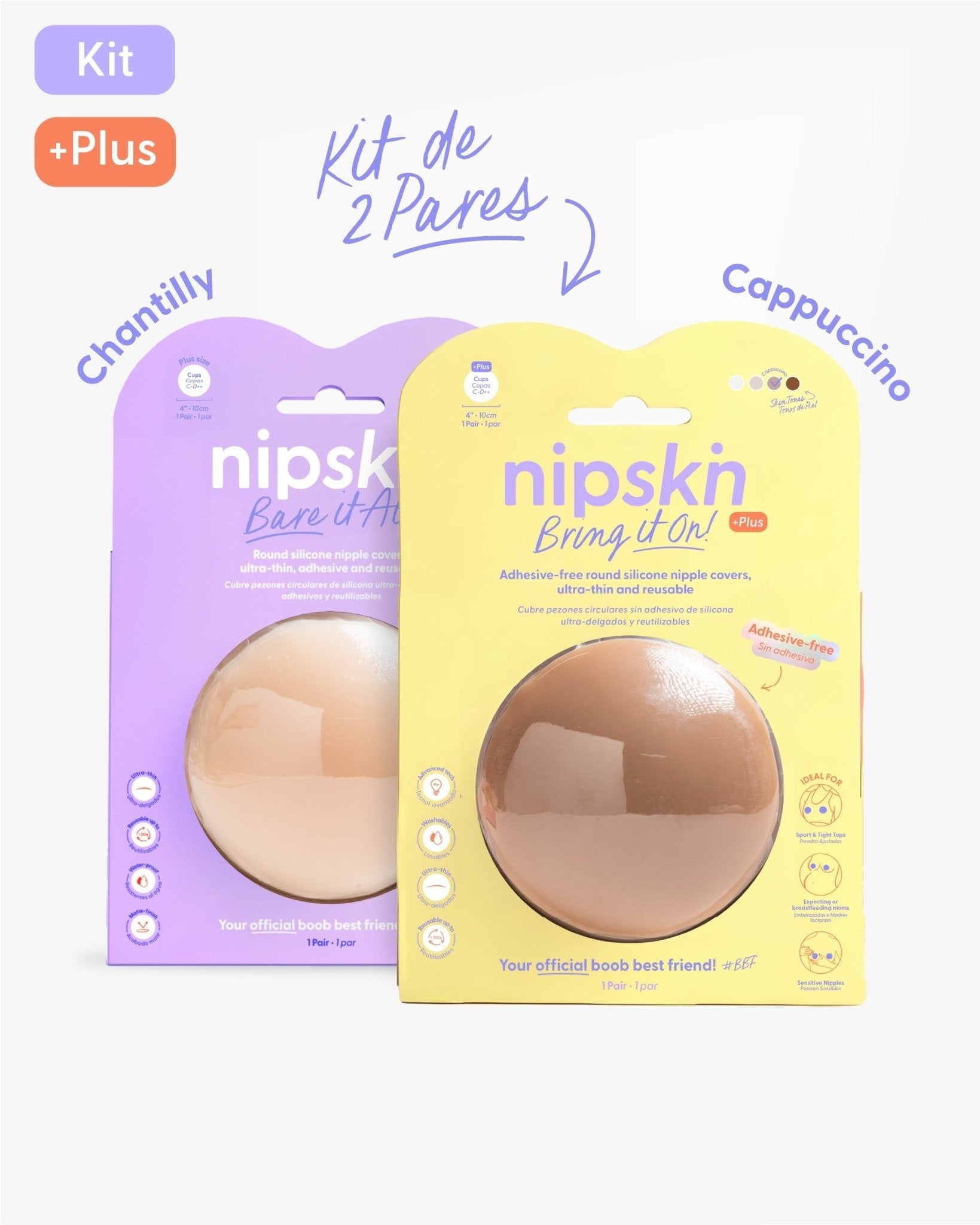 Kit Pezoneras Sin Adhesivo + Pezoneras Con Adhesivo | Nipskin® - Nipskin ES