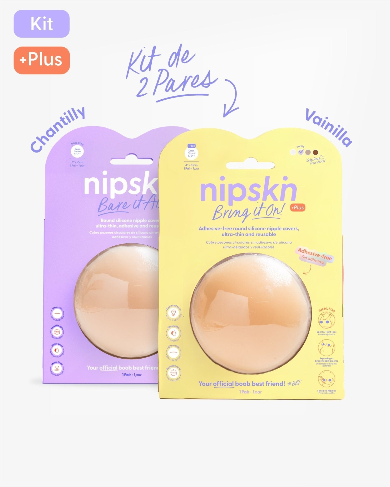 Kit Pezoneras Sin Adhesivo + Pezoneras Con Adhesivo | Nipskin® - Nipskin ES