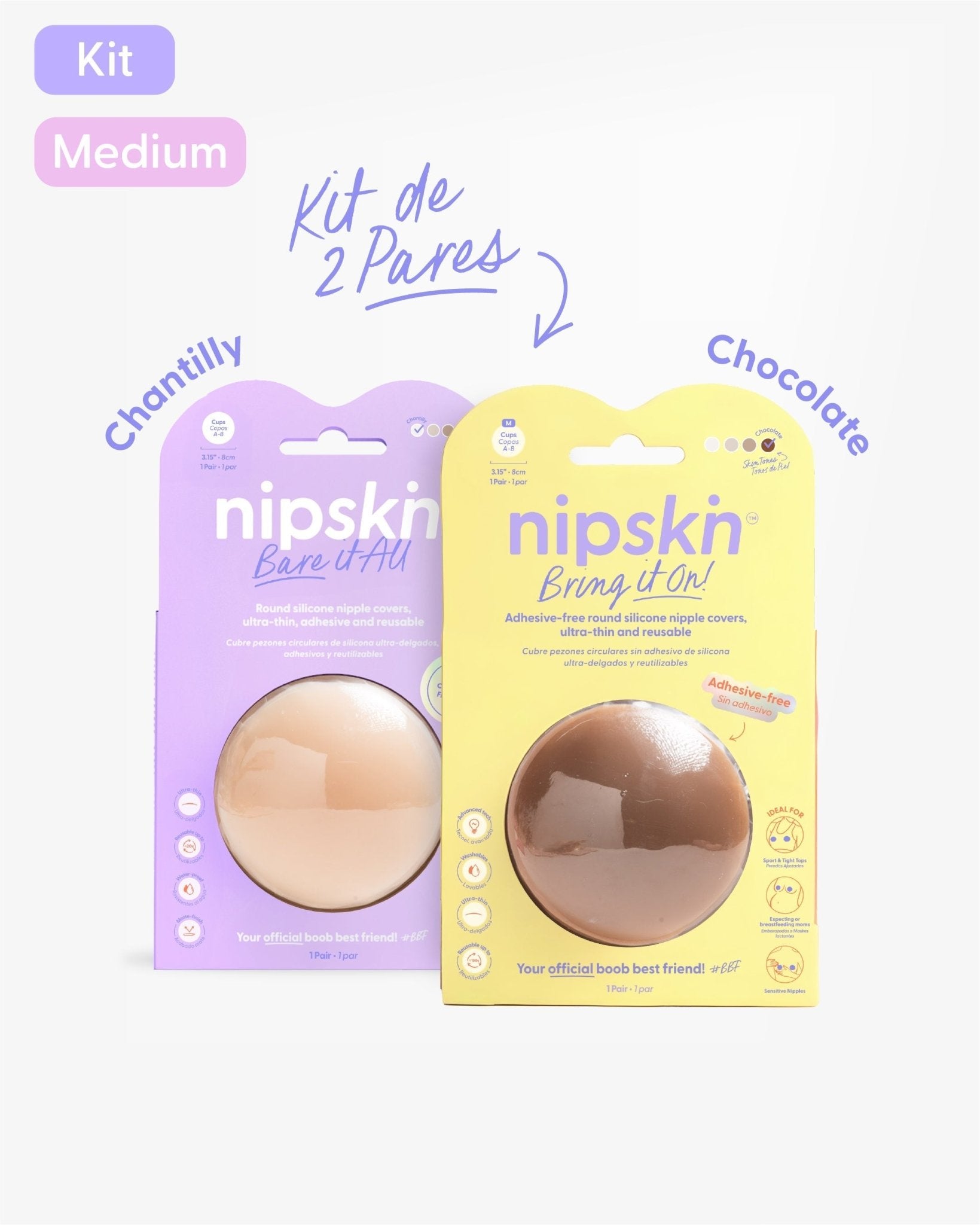 Kit Pezoneras Sin Adhesivo + Pezoneras Con Adhesivo | Nipskin® - Nipskin ES